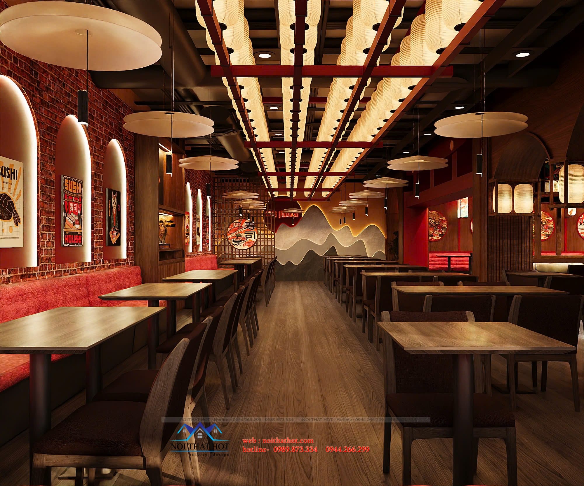 trang trí nhà hàng