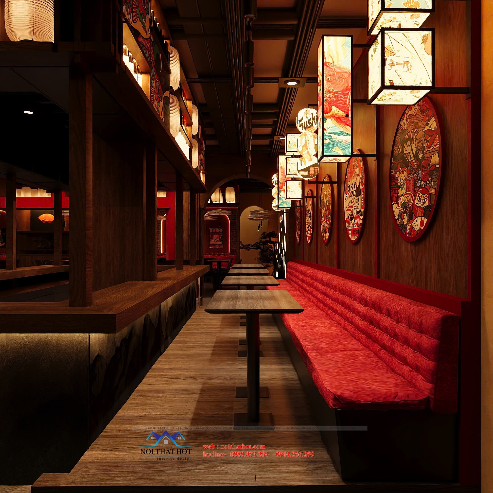 thiết kế và bài trí nhà hàng