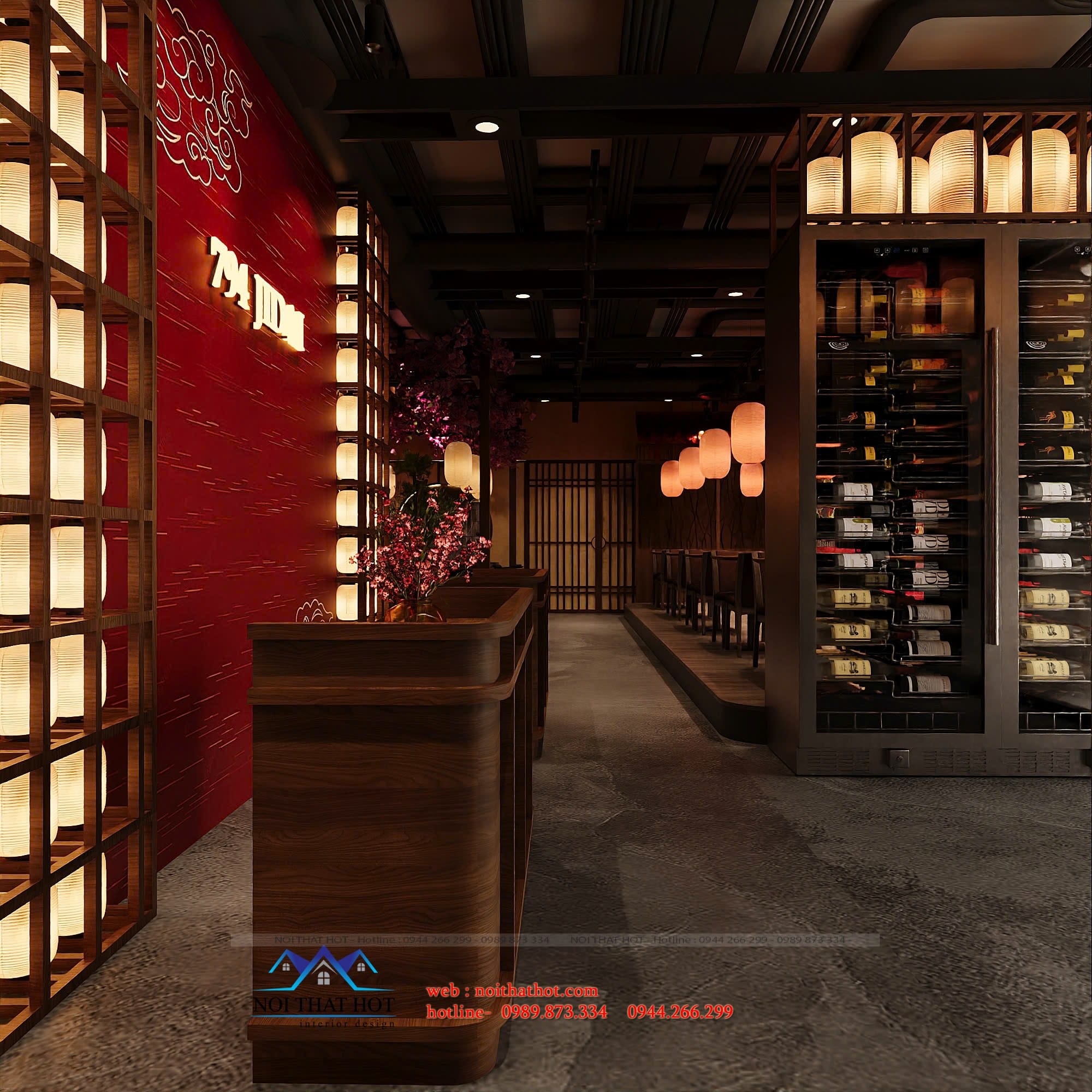 thiết kế nhà hàng nhật