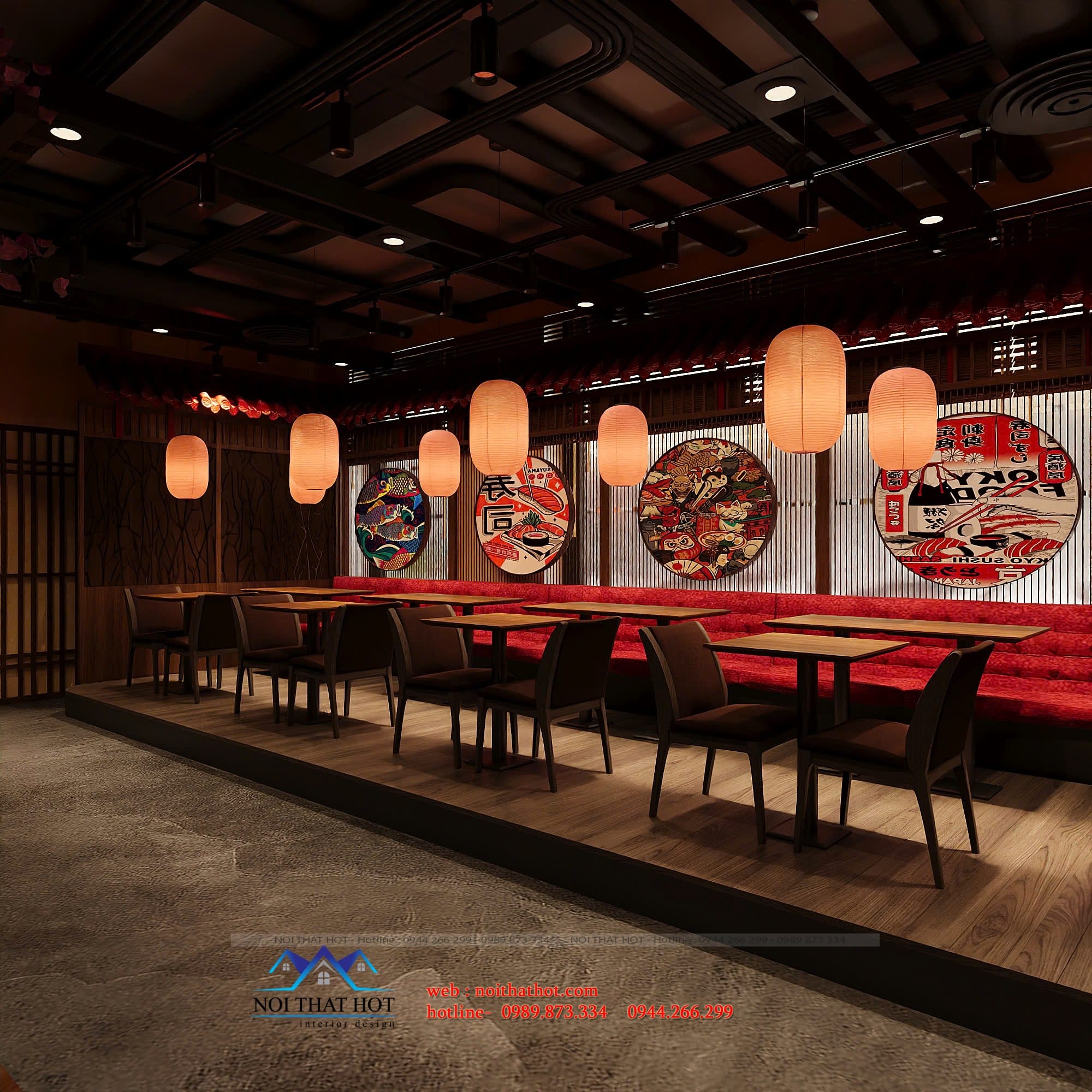 trang trí nhà hàng