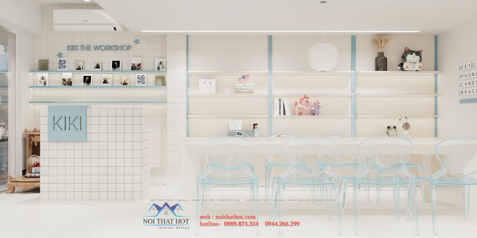 thiết kế cửa hàng workshop