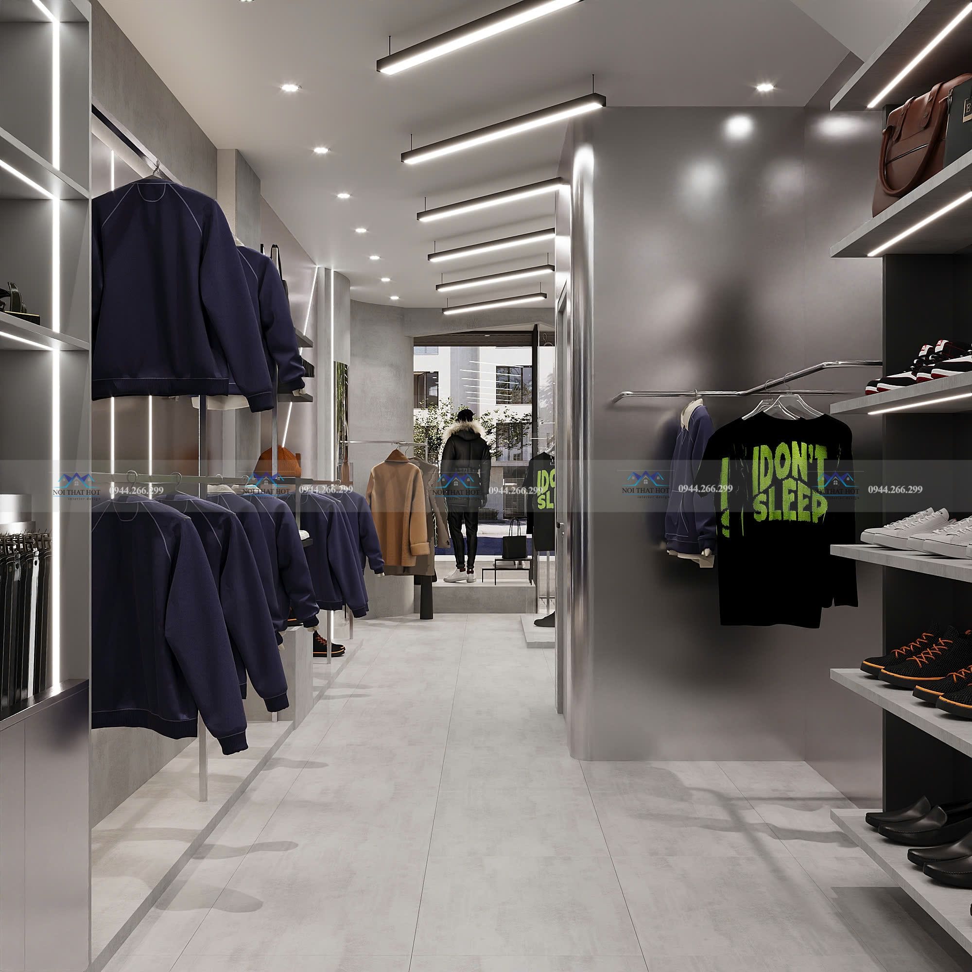 thiết kế shop thời trang nam đẹp