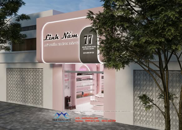 mặt tiền shop mỹ phẩm đẹp