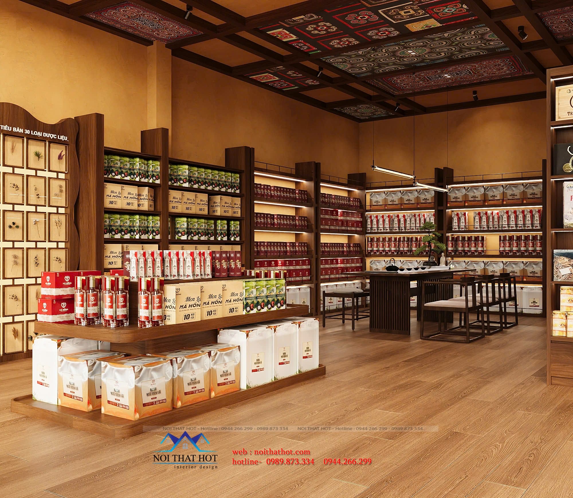 trang trí cửa hàng đặc sản hà giang