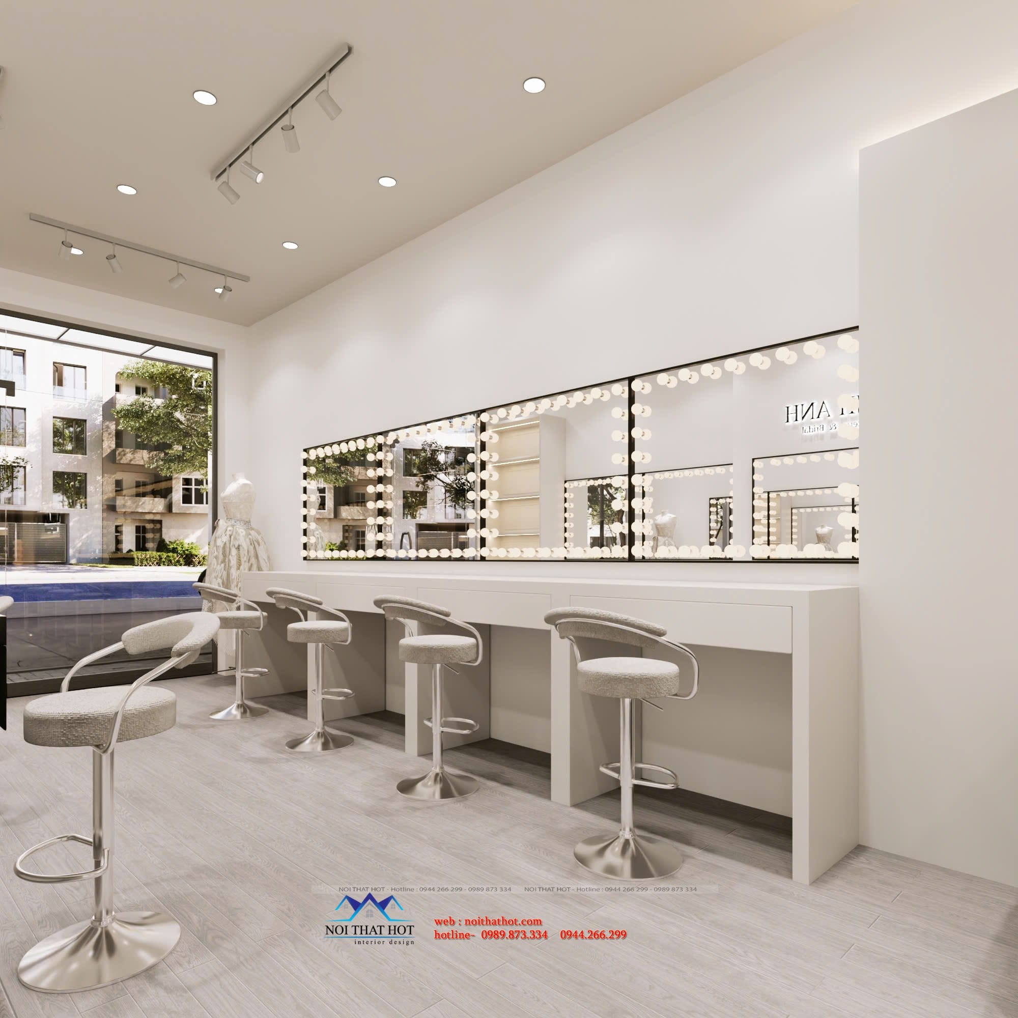 Thiết kế nội thất tiệm makeup