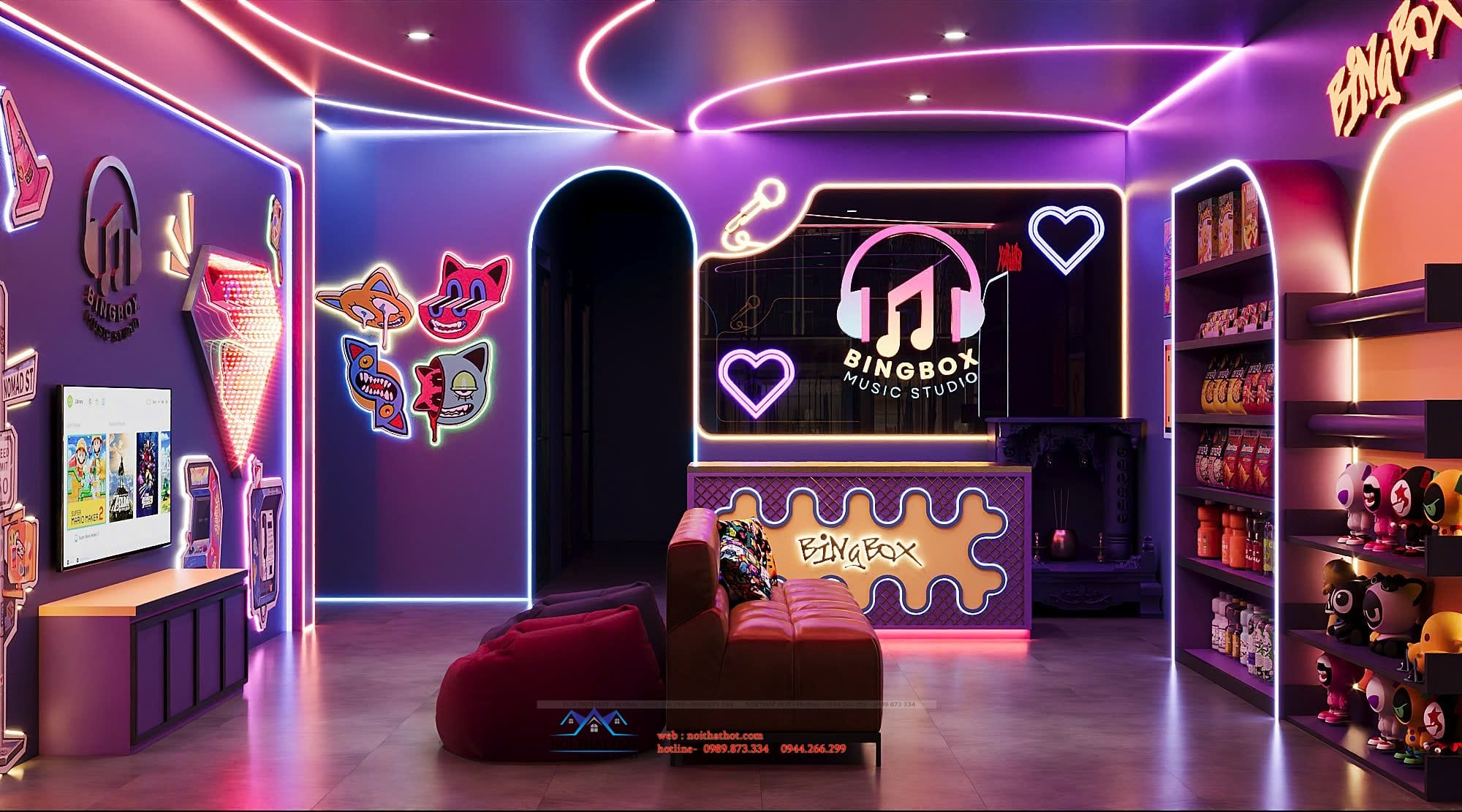 thiết kế music box diện tích nhỏ