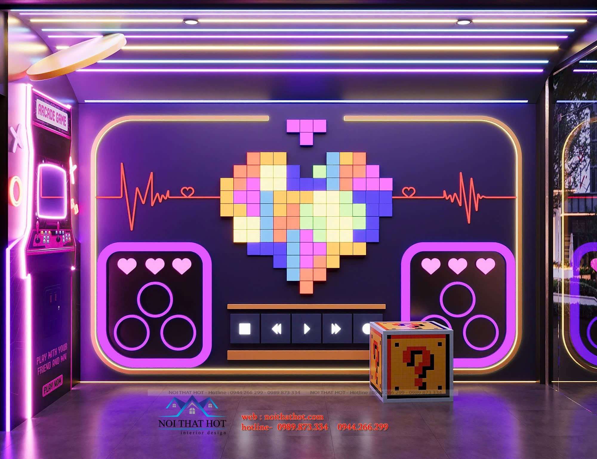 vách livestream cửa hàng