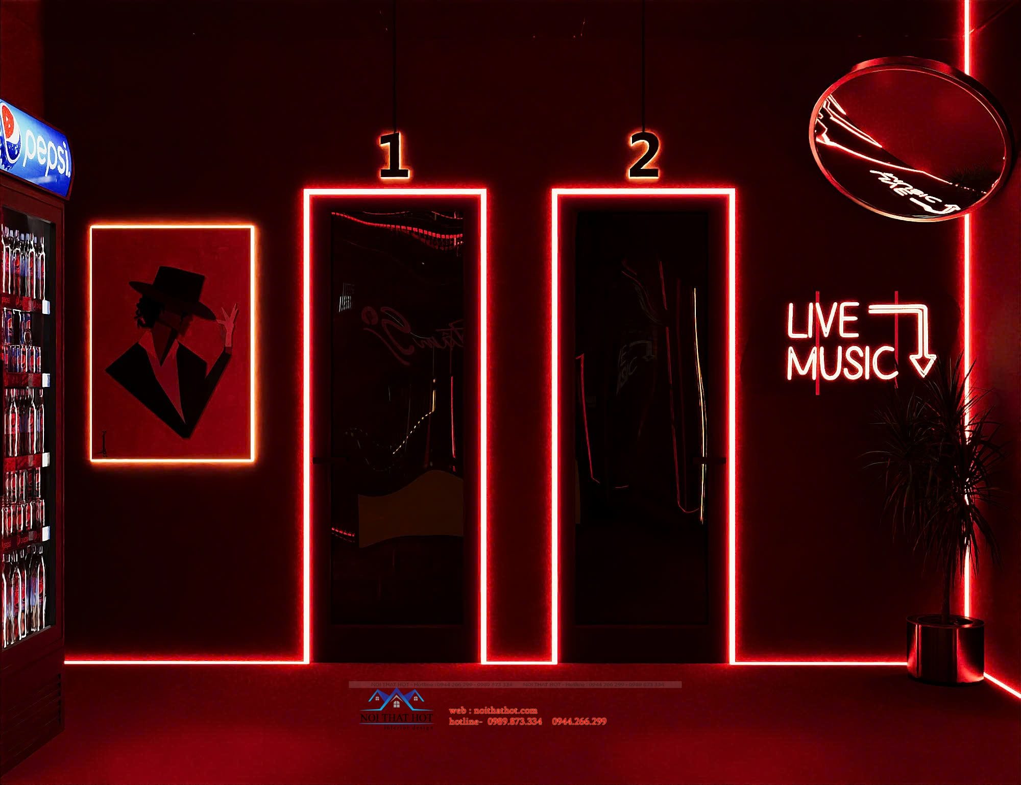 Đèn neon trang trí cửa hàng