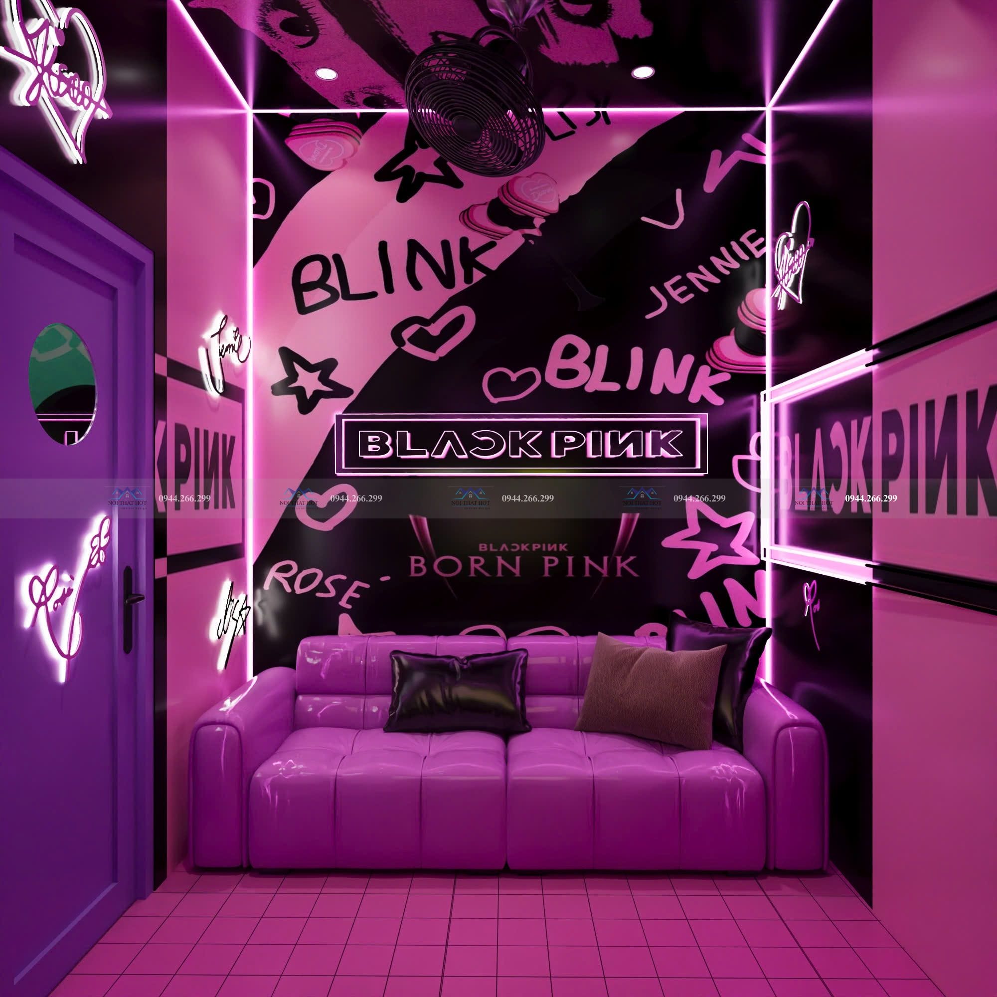 phòng hát phong cách black pink