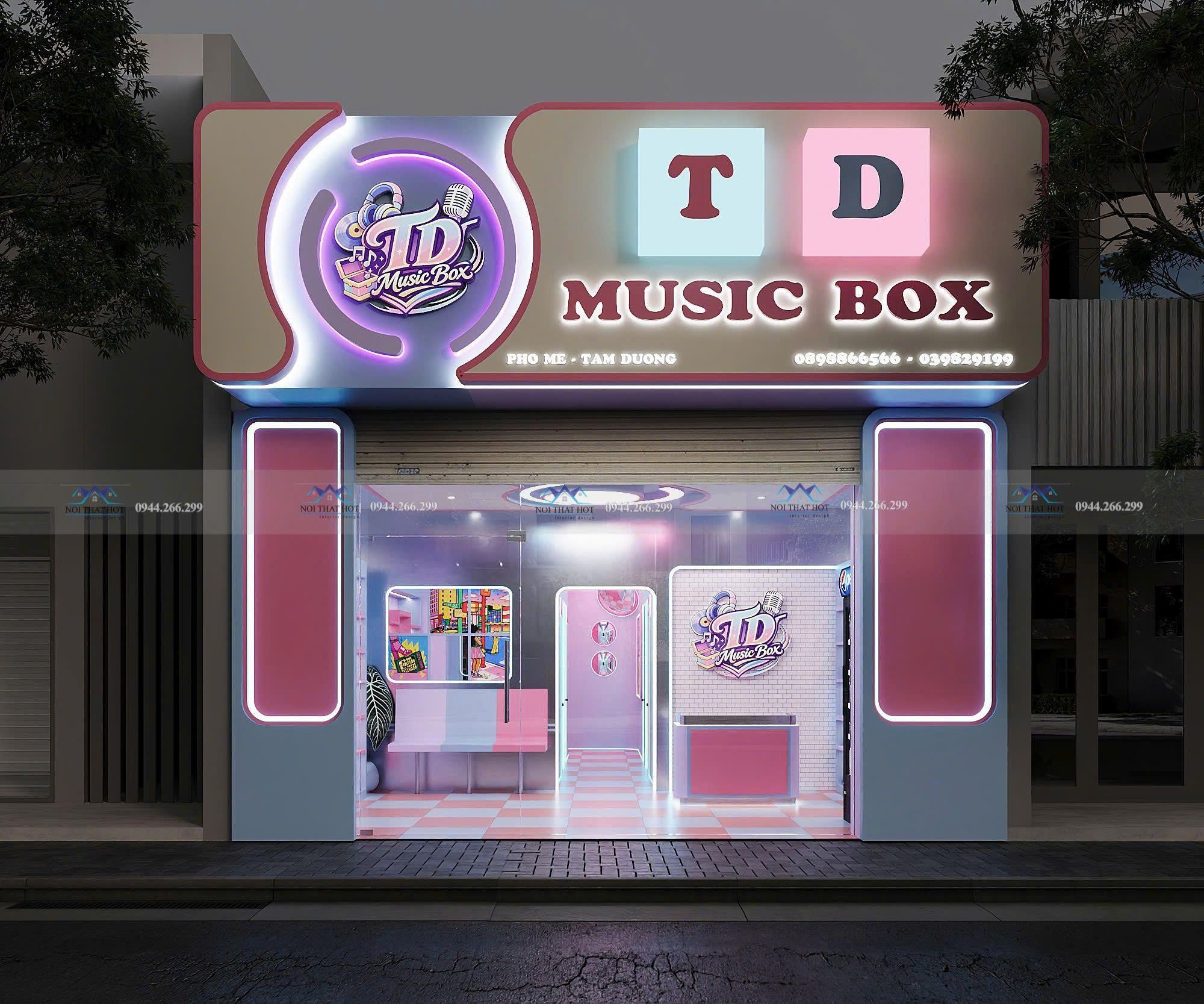 thiết kế mặt tiền music box đẹp