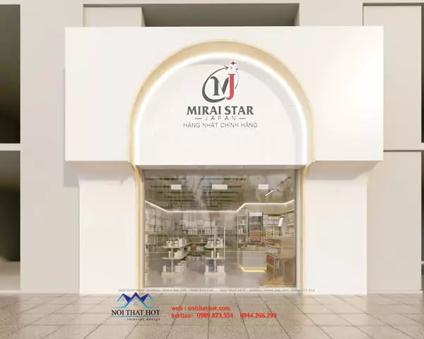 thiết kế mặt tiền cửa hàng đồ nhật