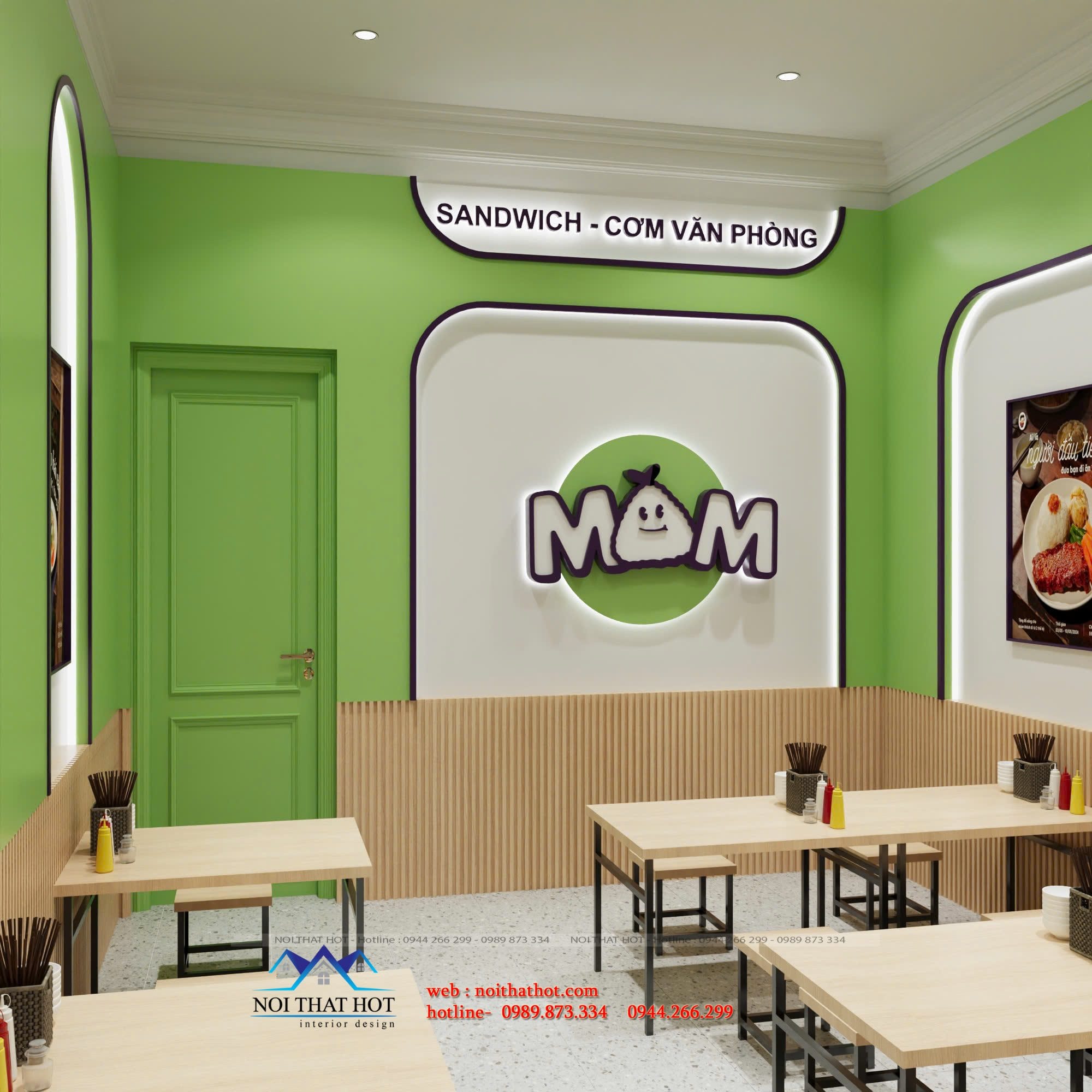 vách logo quán cơm