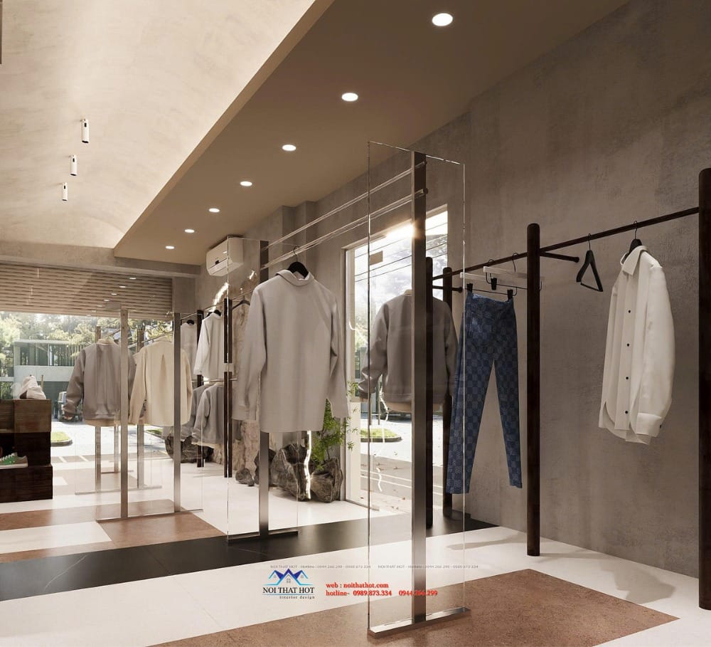 nội thất shop quần áo nam