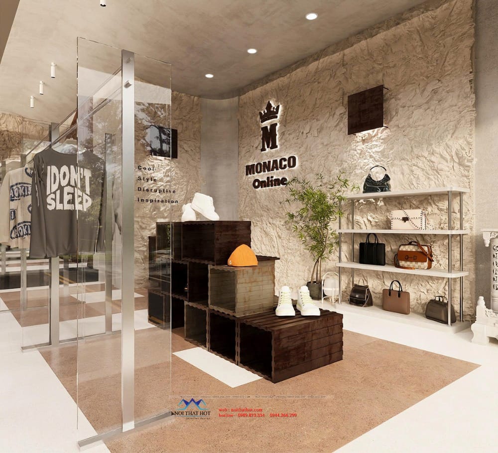 thiết kế shop thời trang nam