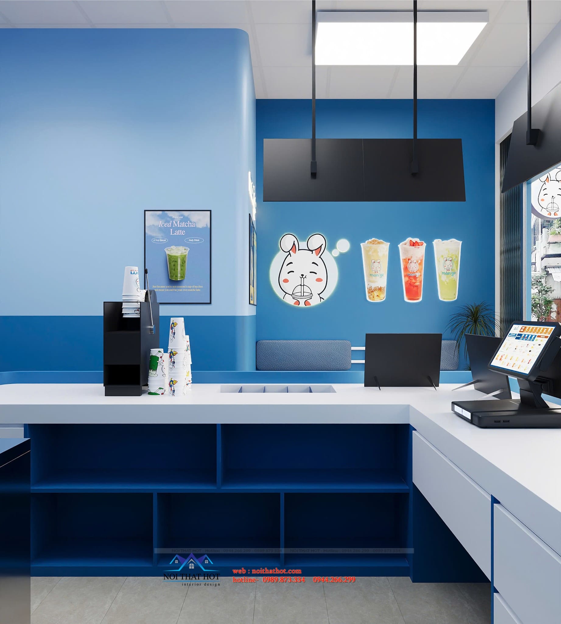 thiết kế nội thất cửa hàng