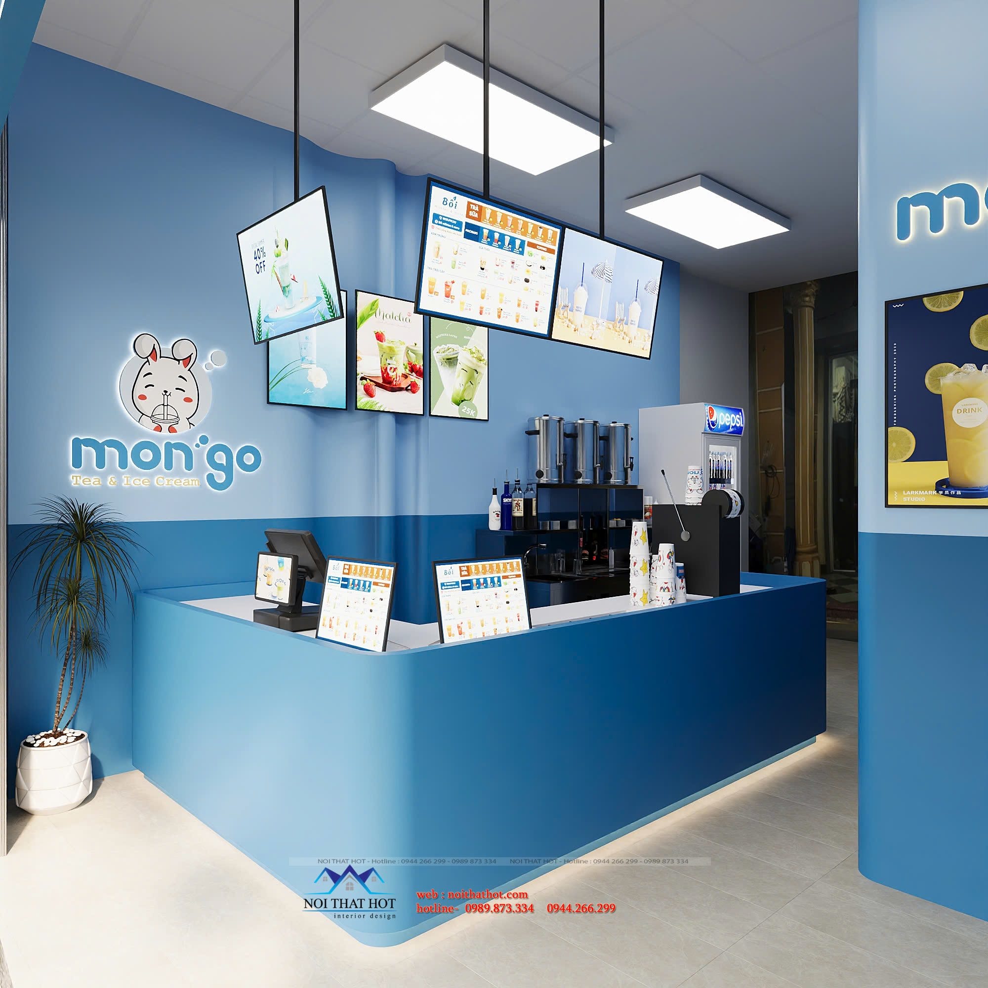 quầy order tiệm trà