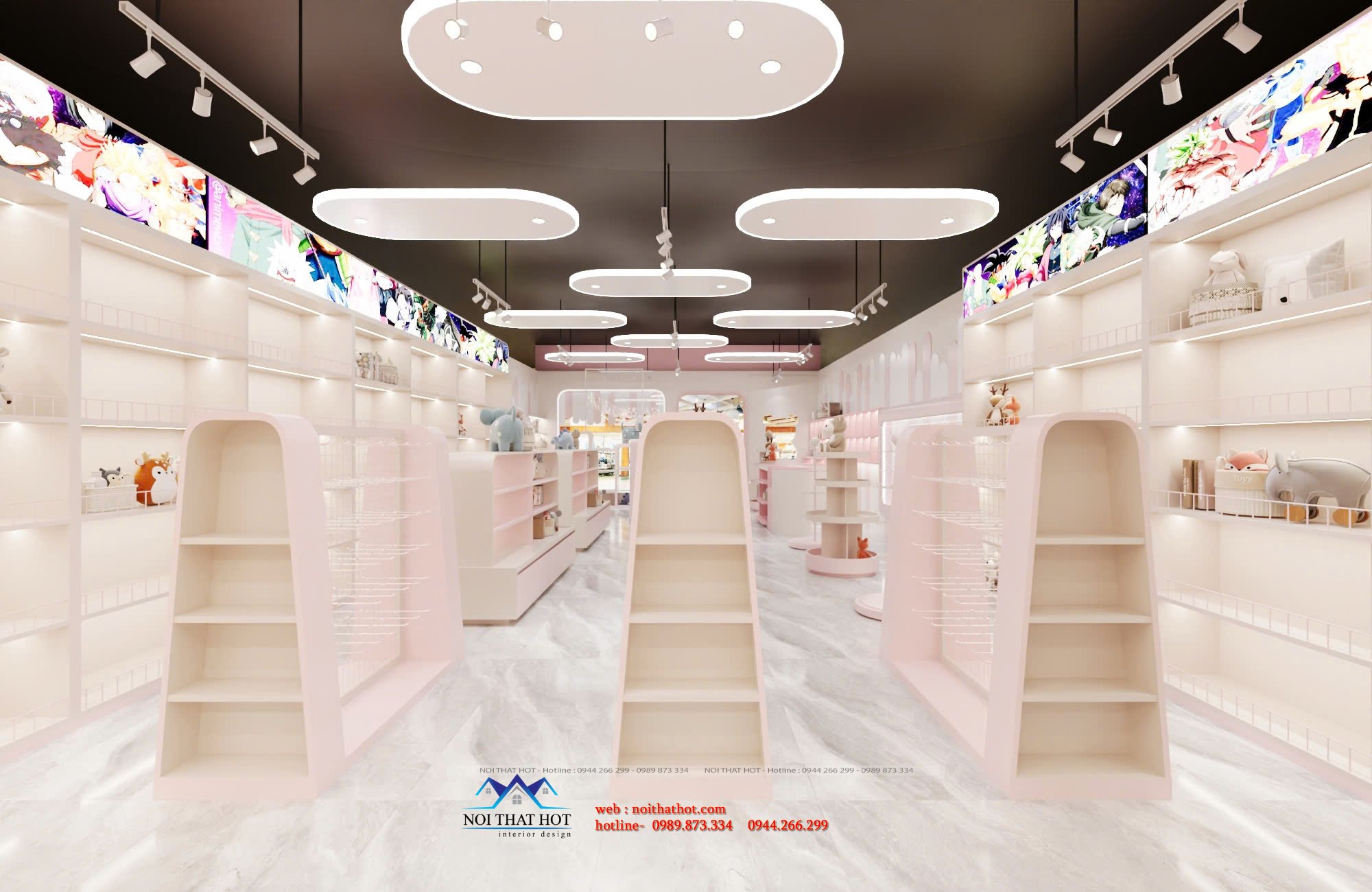 bài trí nội thất shop