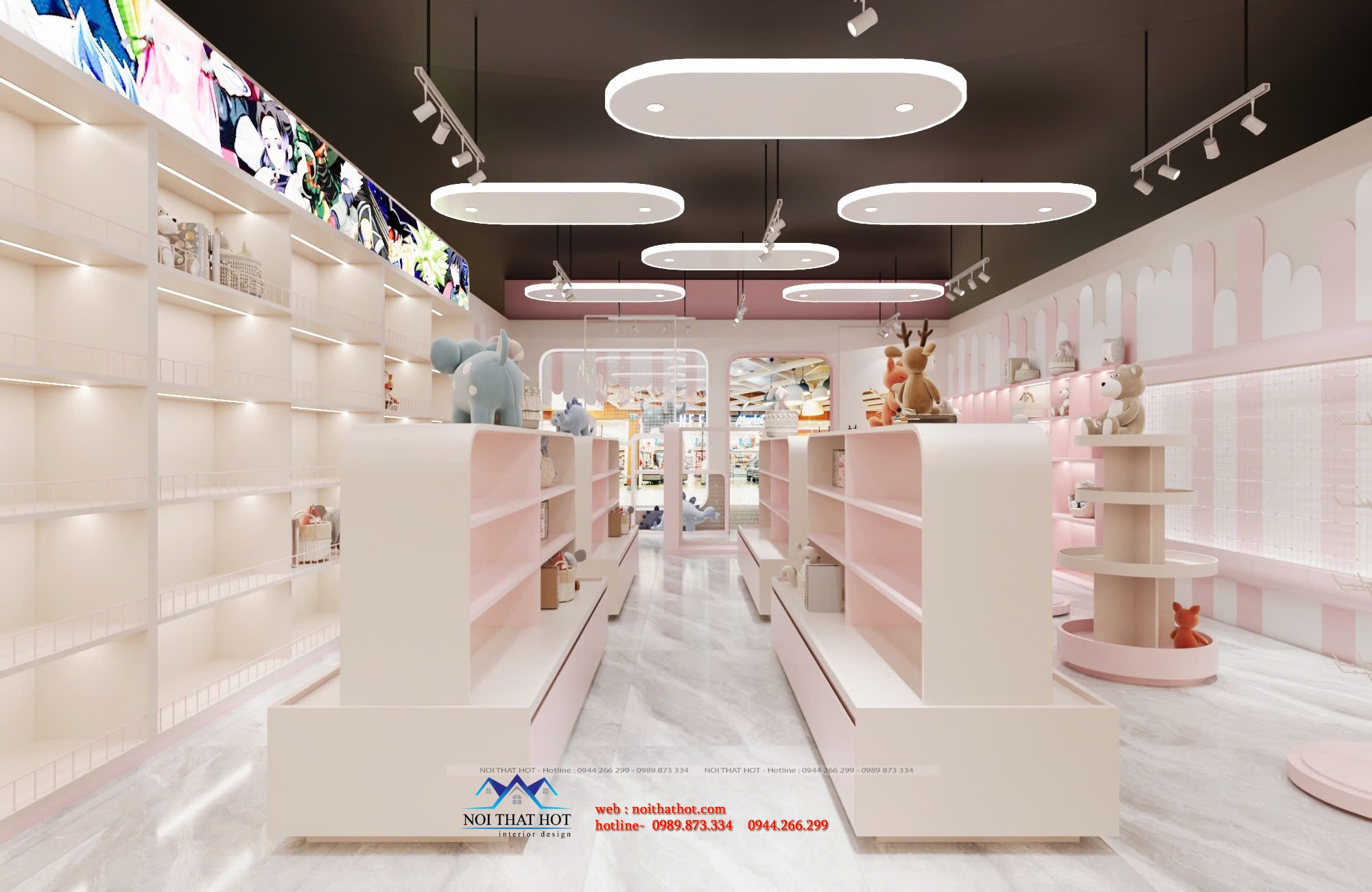 thiết kế không gian shop