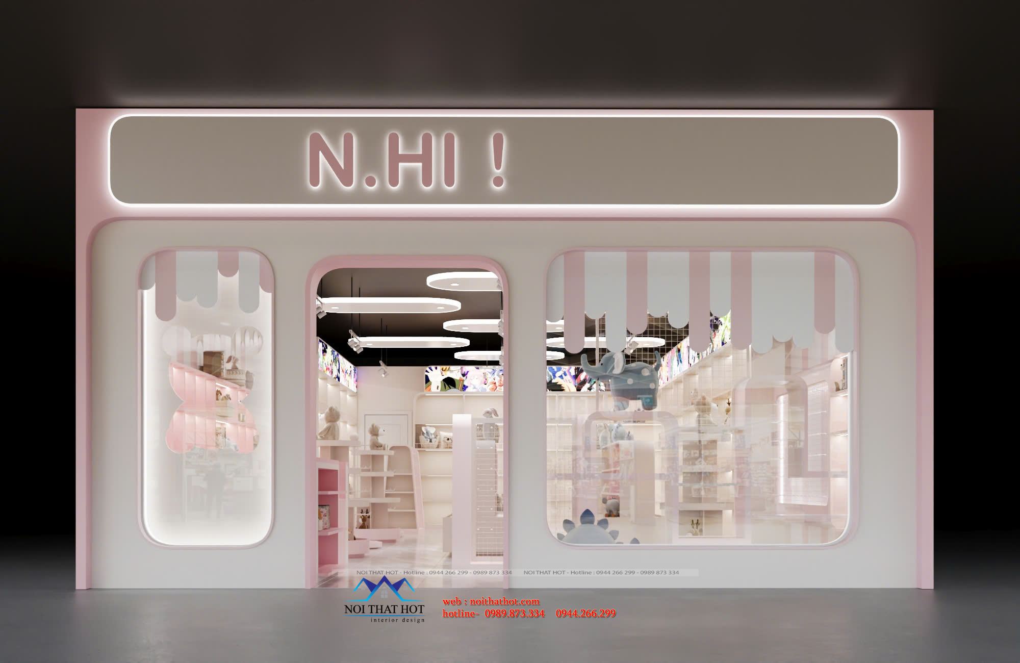 thiết kế mặt tiền cửa hàng