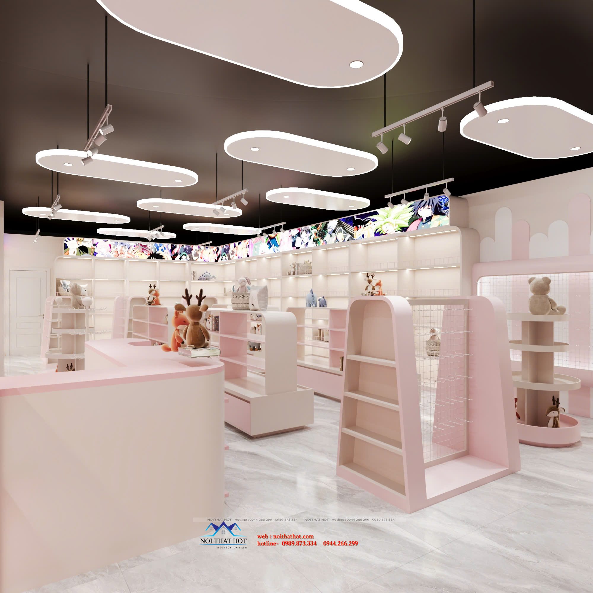 thiết kế nội thất shop decor