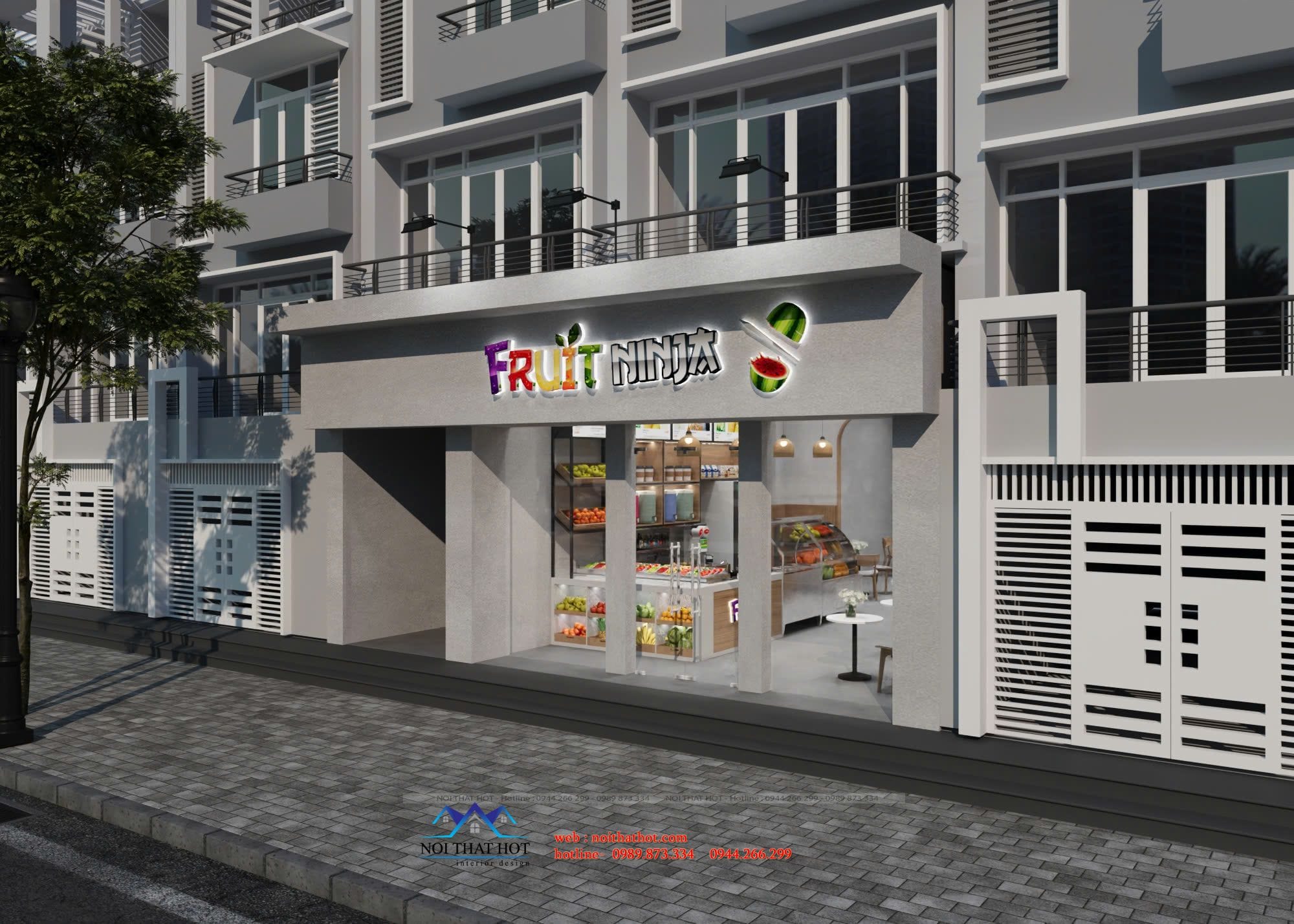 thiết kế mặt tiền cửa hàng đẹp