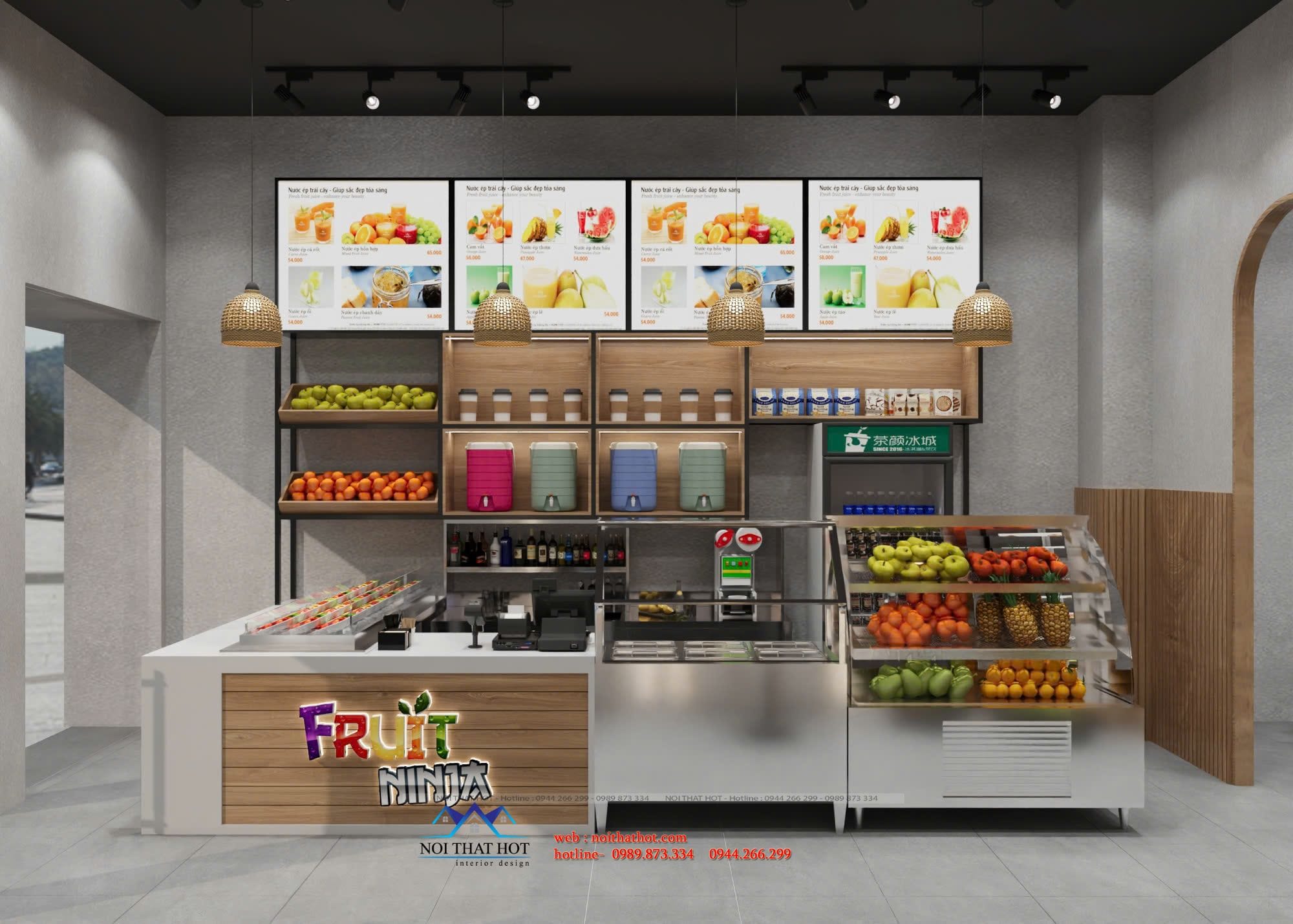 Quầy pha chế quán nước