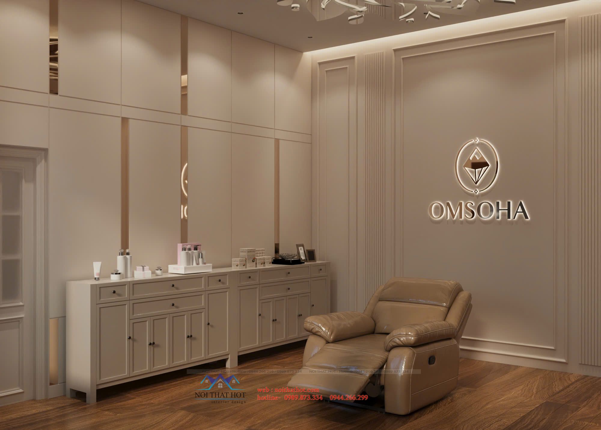 thiết kế nội thất spa vật lý trị liệu