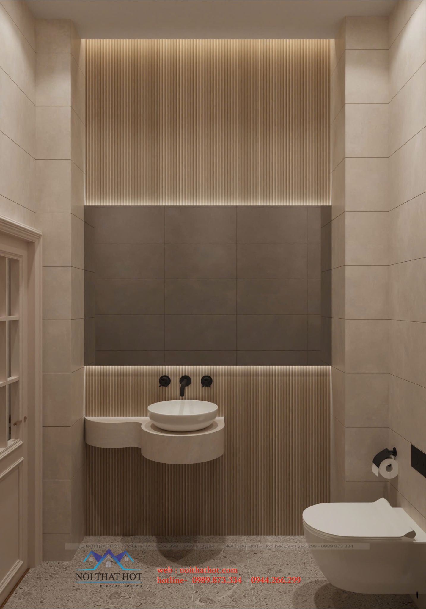 thiết kế nhà vệ sinh spa