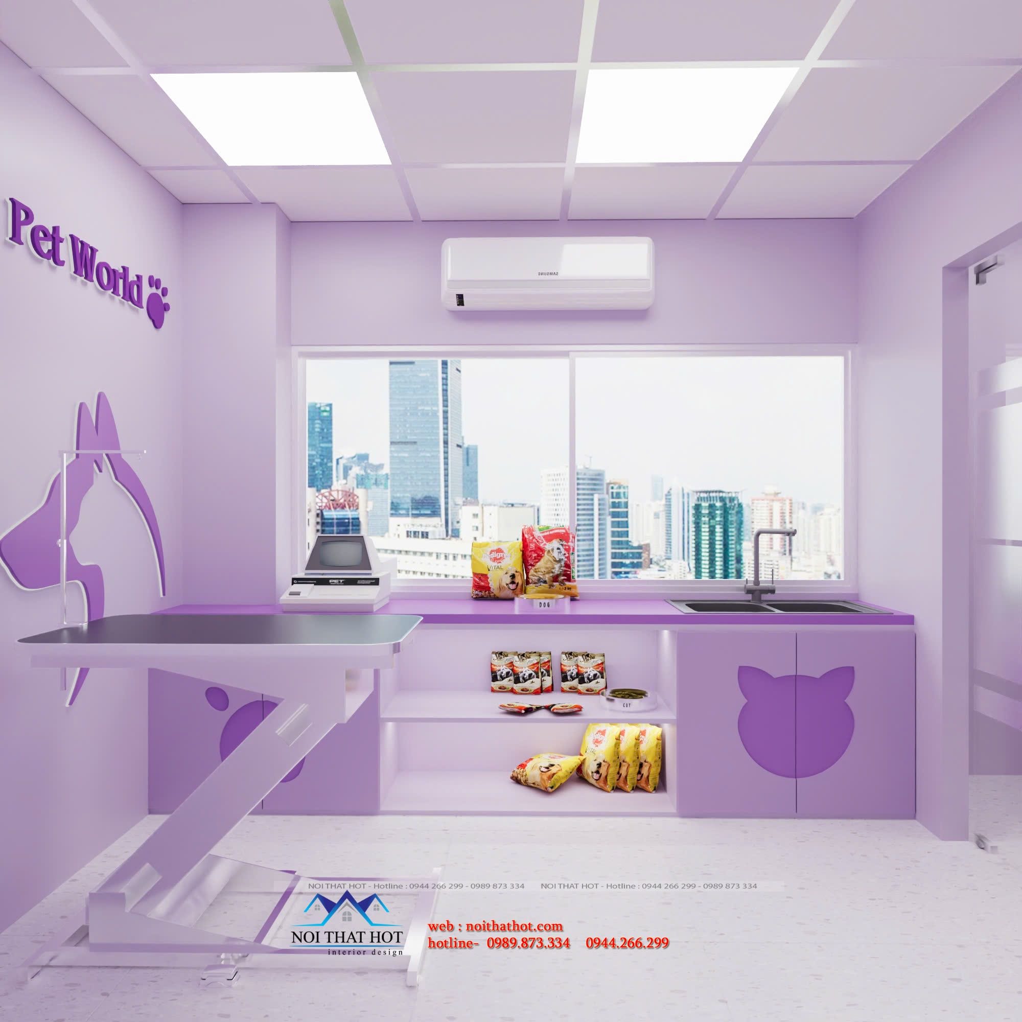 Thiết kế phòng điều trị cho chó