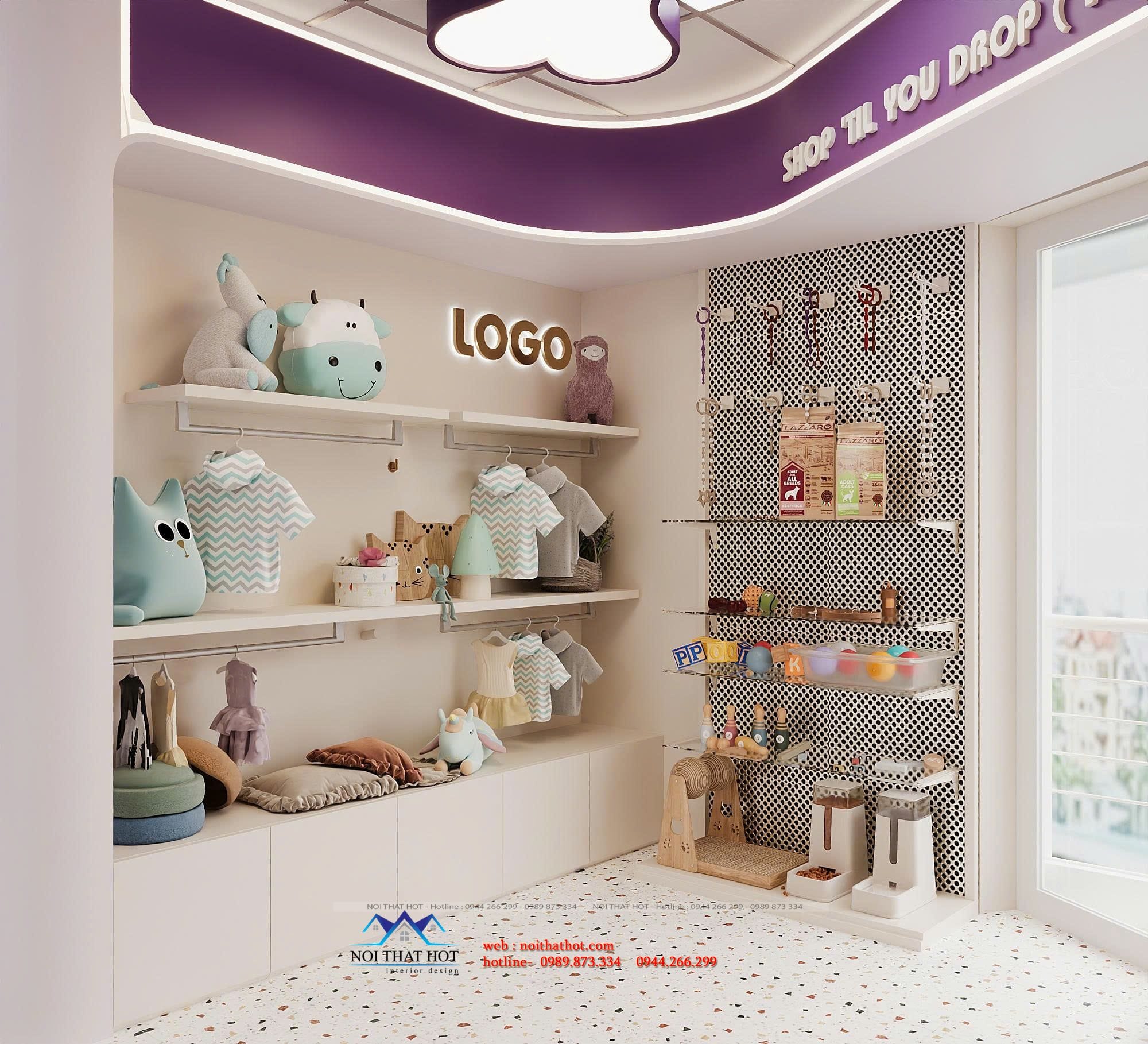 Kệ trưng bày pet shop