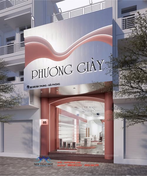 thiết kế mặt tiền shop