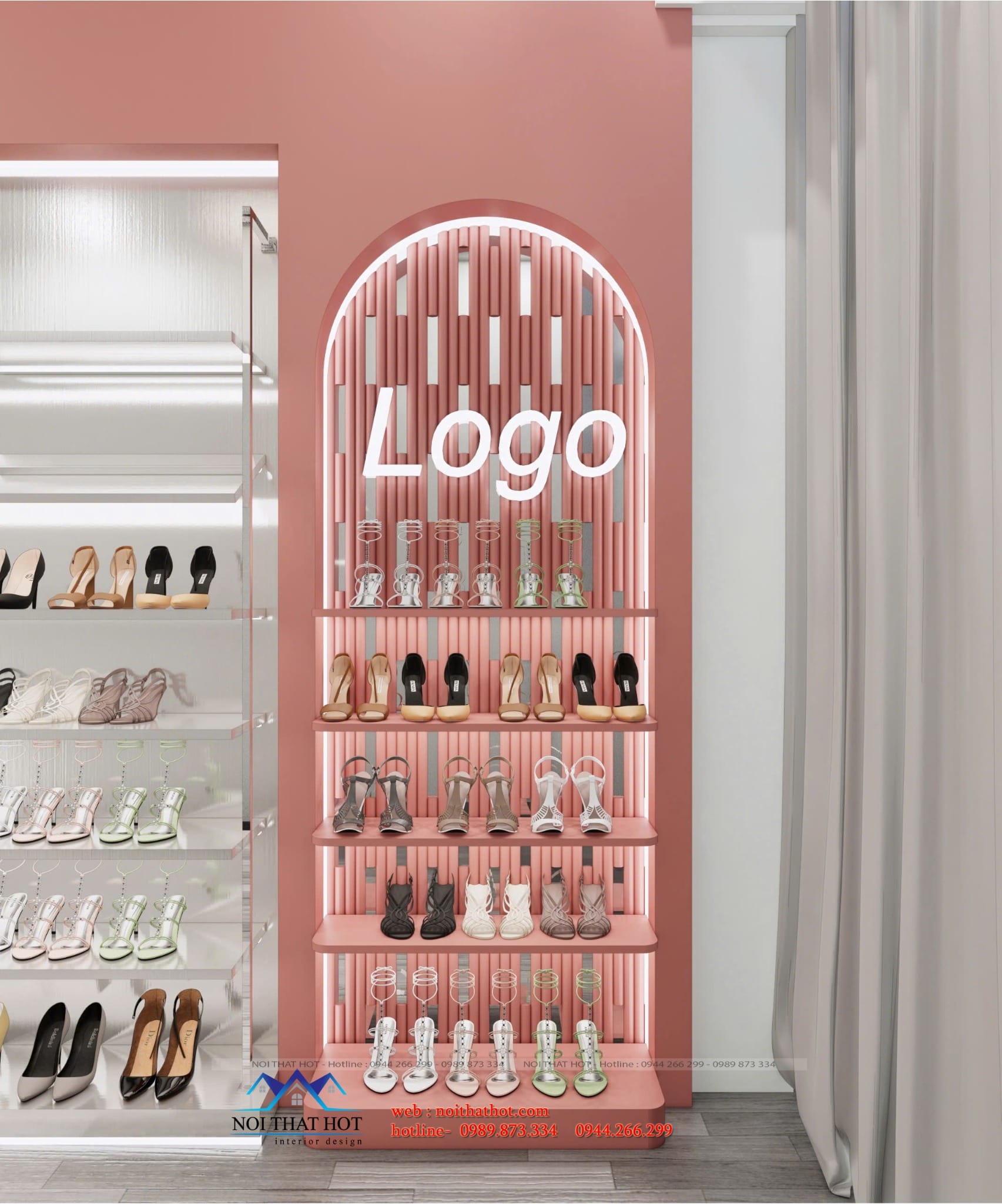thiết kế nội thất shop