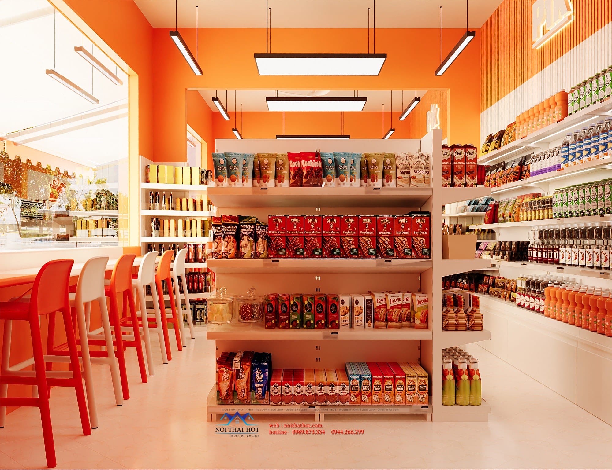 bài trí shop tiện lợi
