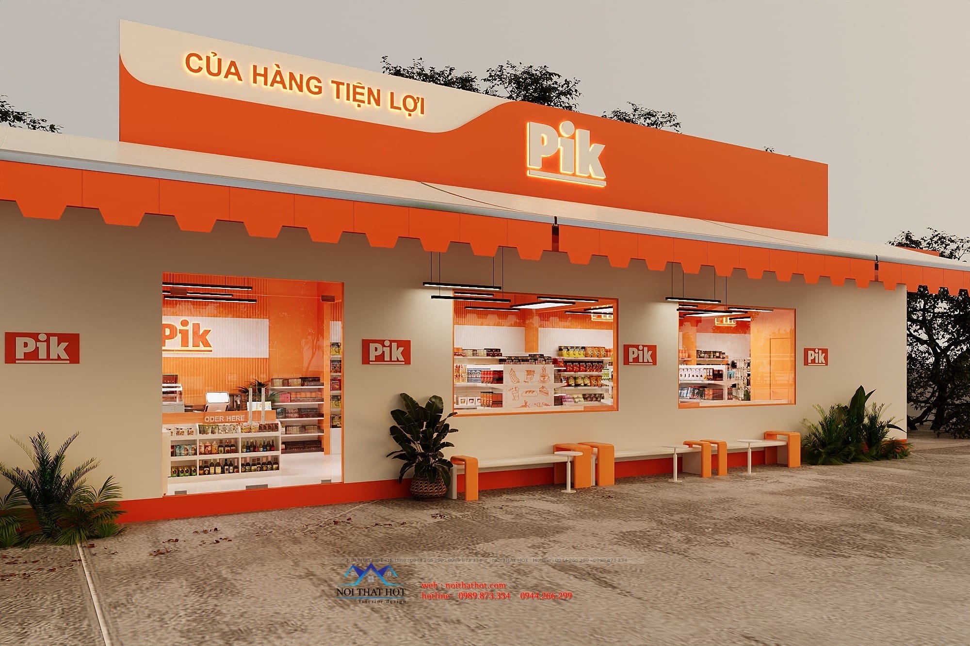 thiết kế chuỗi cửa hàng tiện lợi nhượng quyền