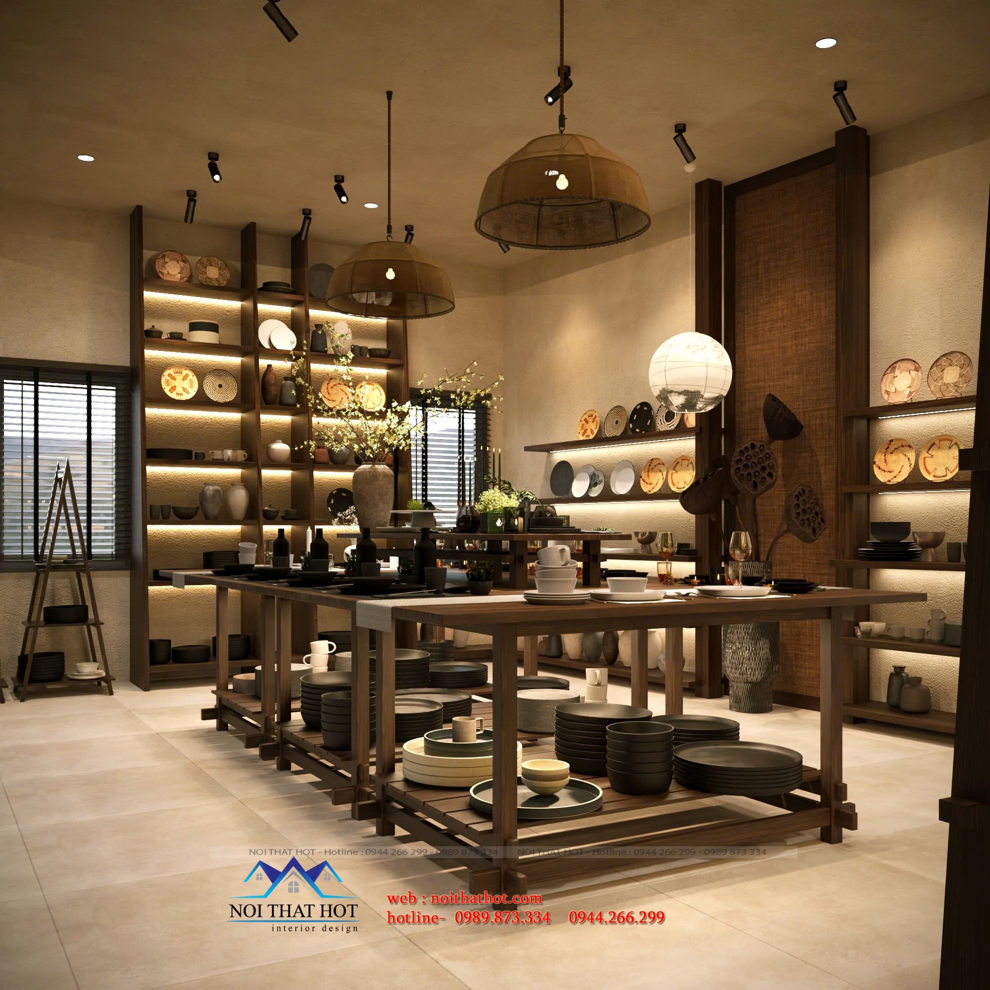 Thiết kế nội thất showroom gốm