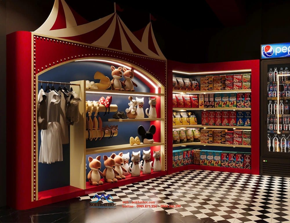 Quầy phụ kiện và đồ ăn nhanh