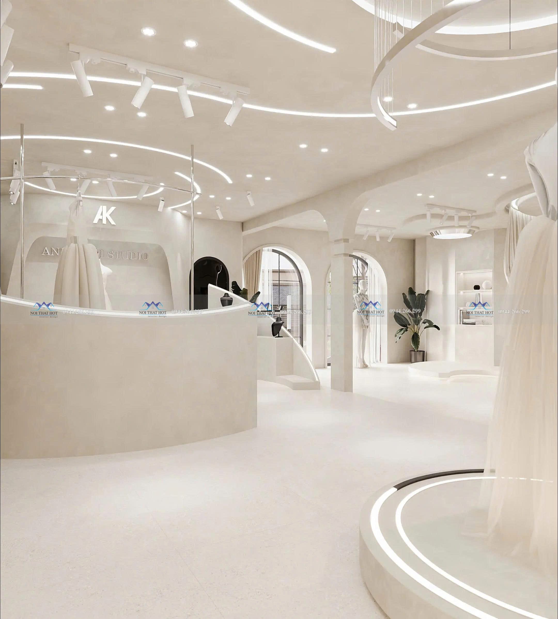 bài trí studio áo cưới