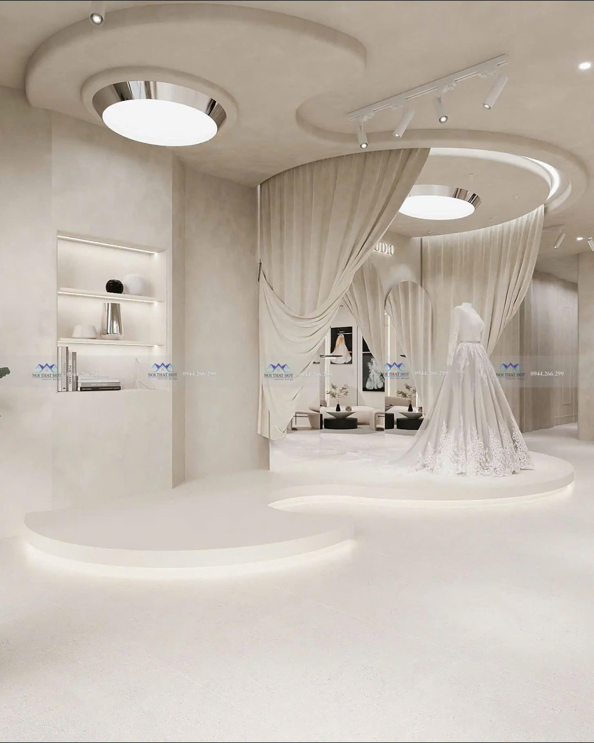 bục váy cưới studio