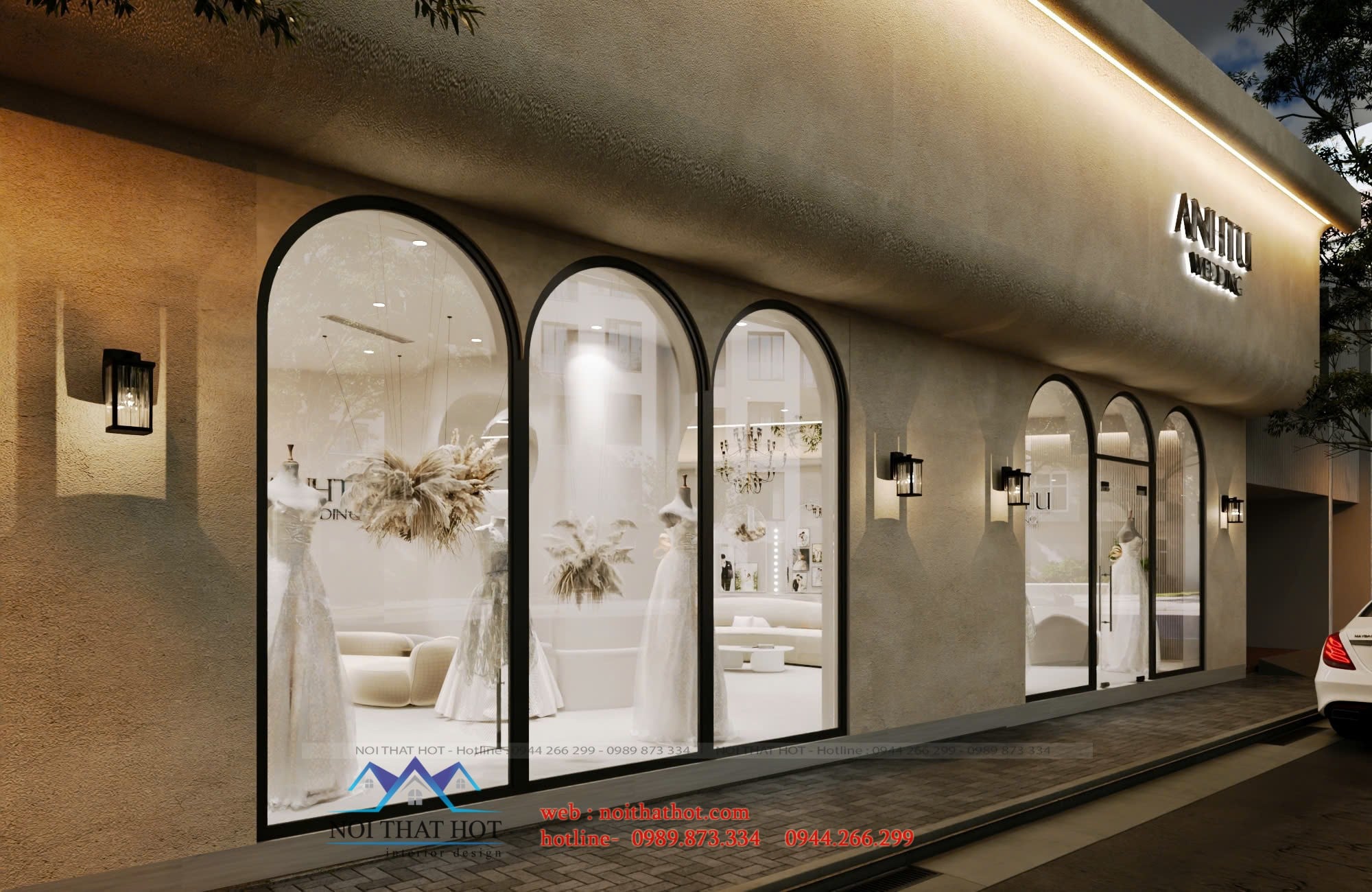 thiết kế mặt tiền shop