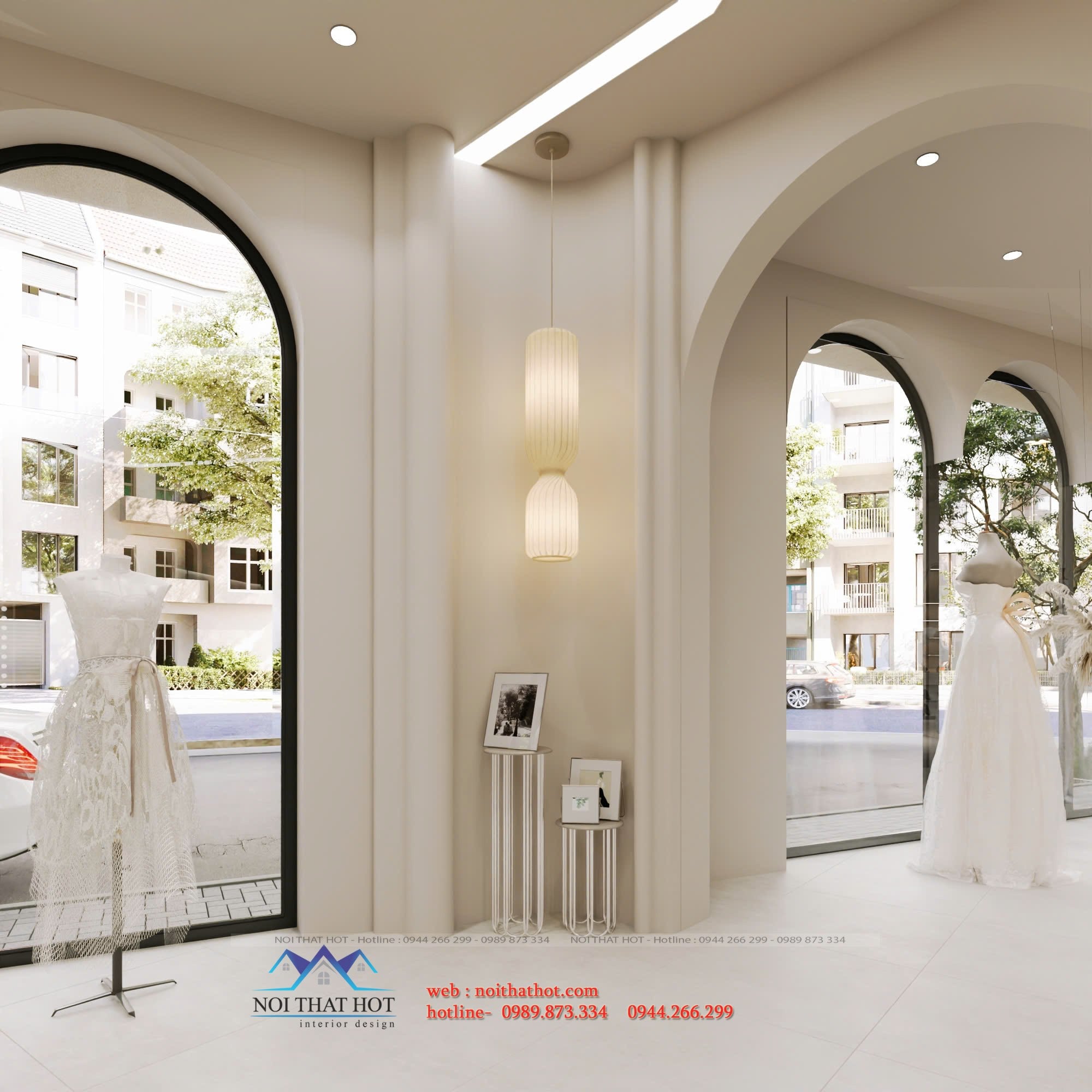 bài trí mặt tiền cửa hàng