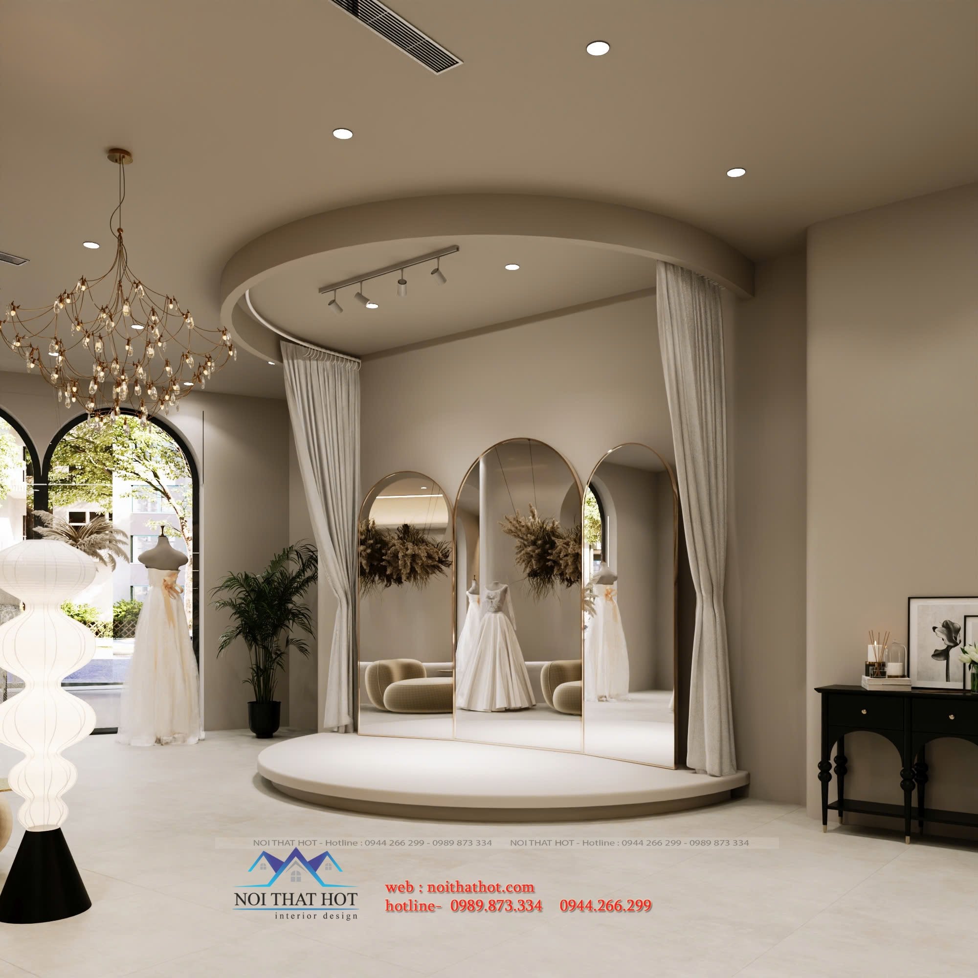 bục thư váy cưới