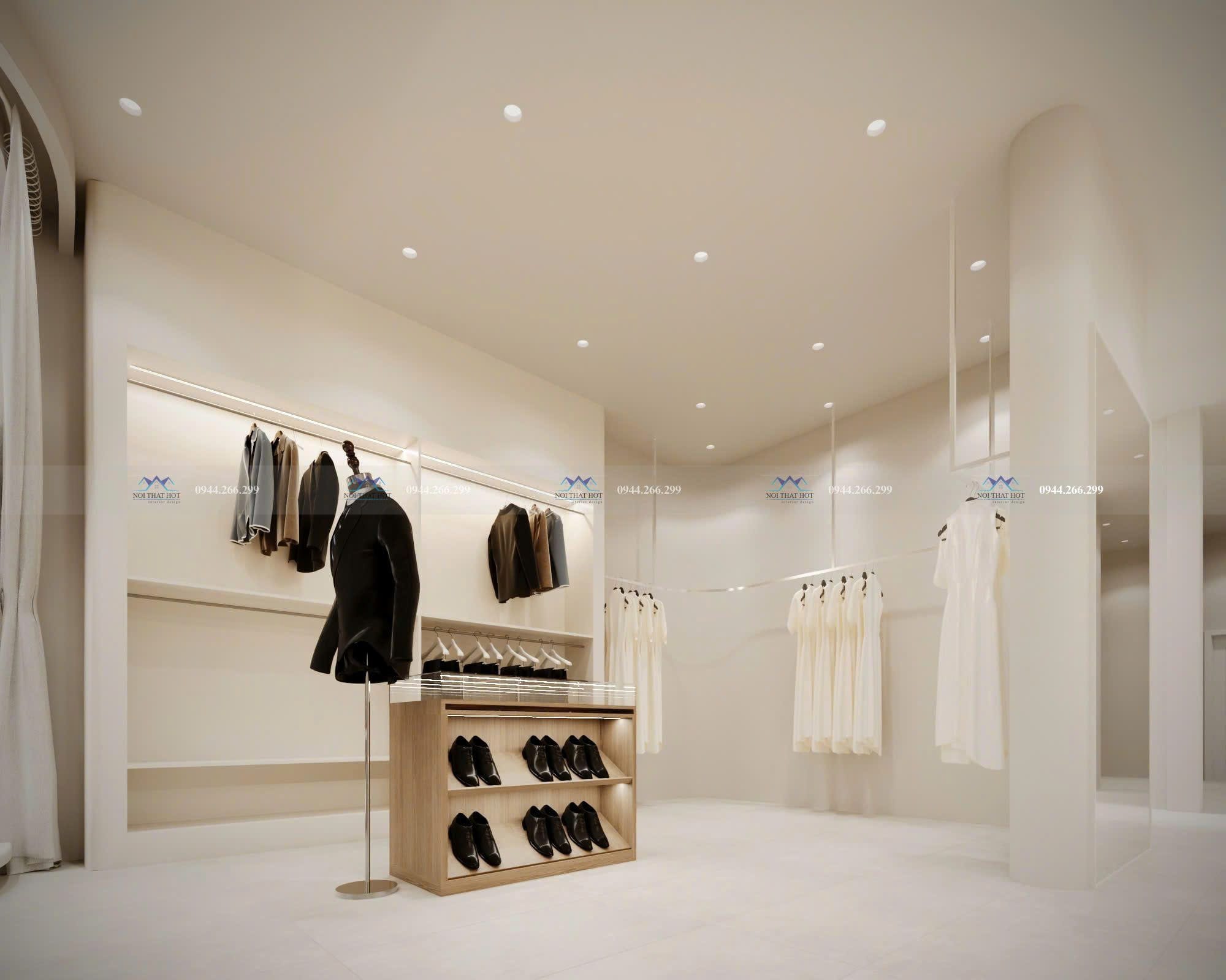 khu trưng bày áo vest chú rể