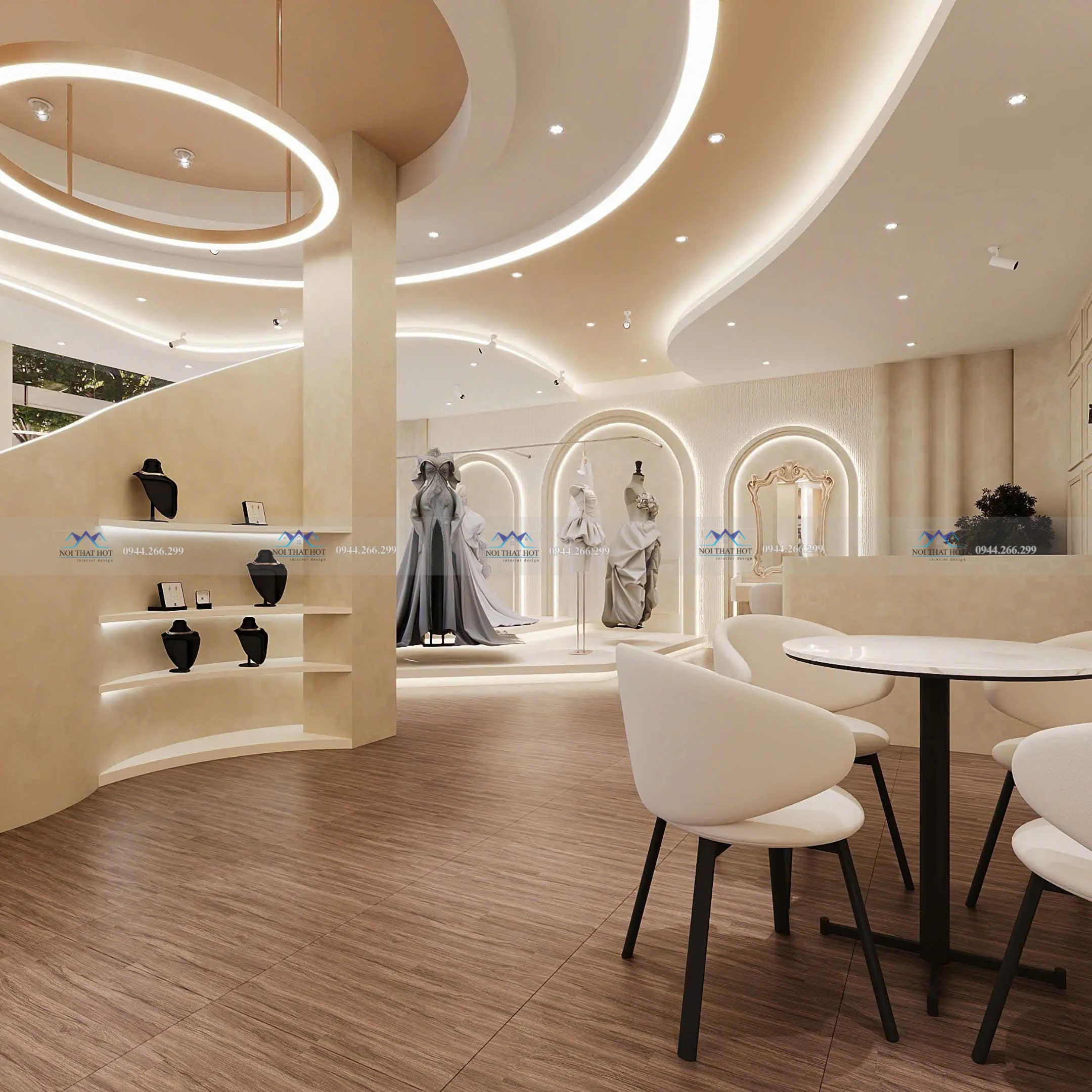 phân khu công năng studio áo cưới