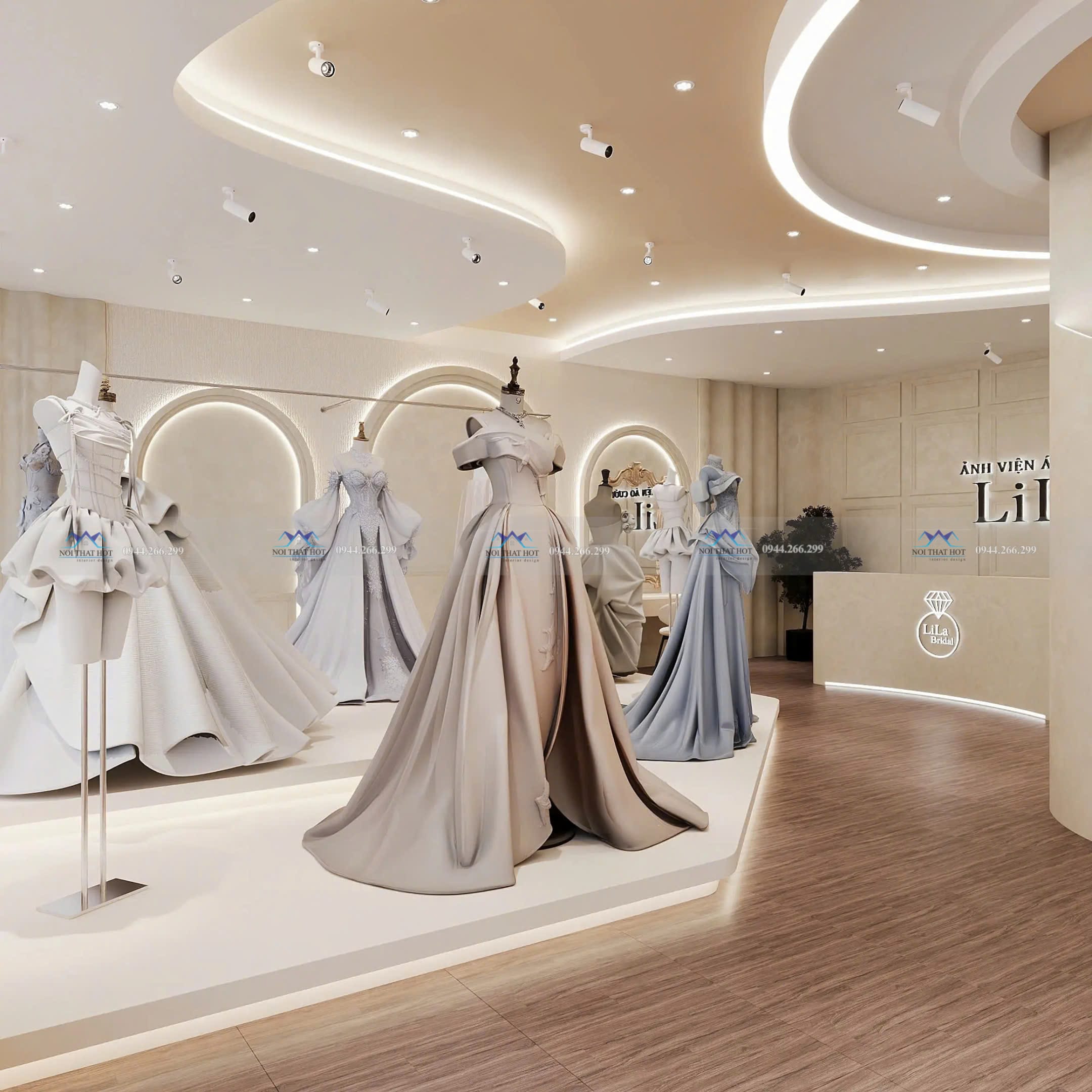 thạch cao trang trí showroom