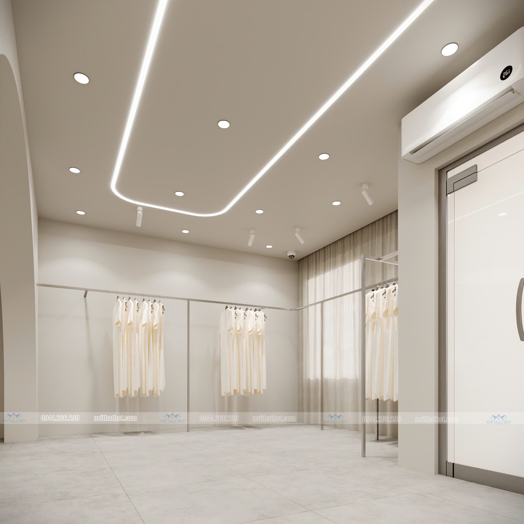 bài trí nội thất shop