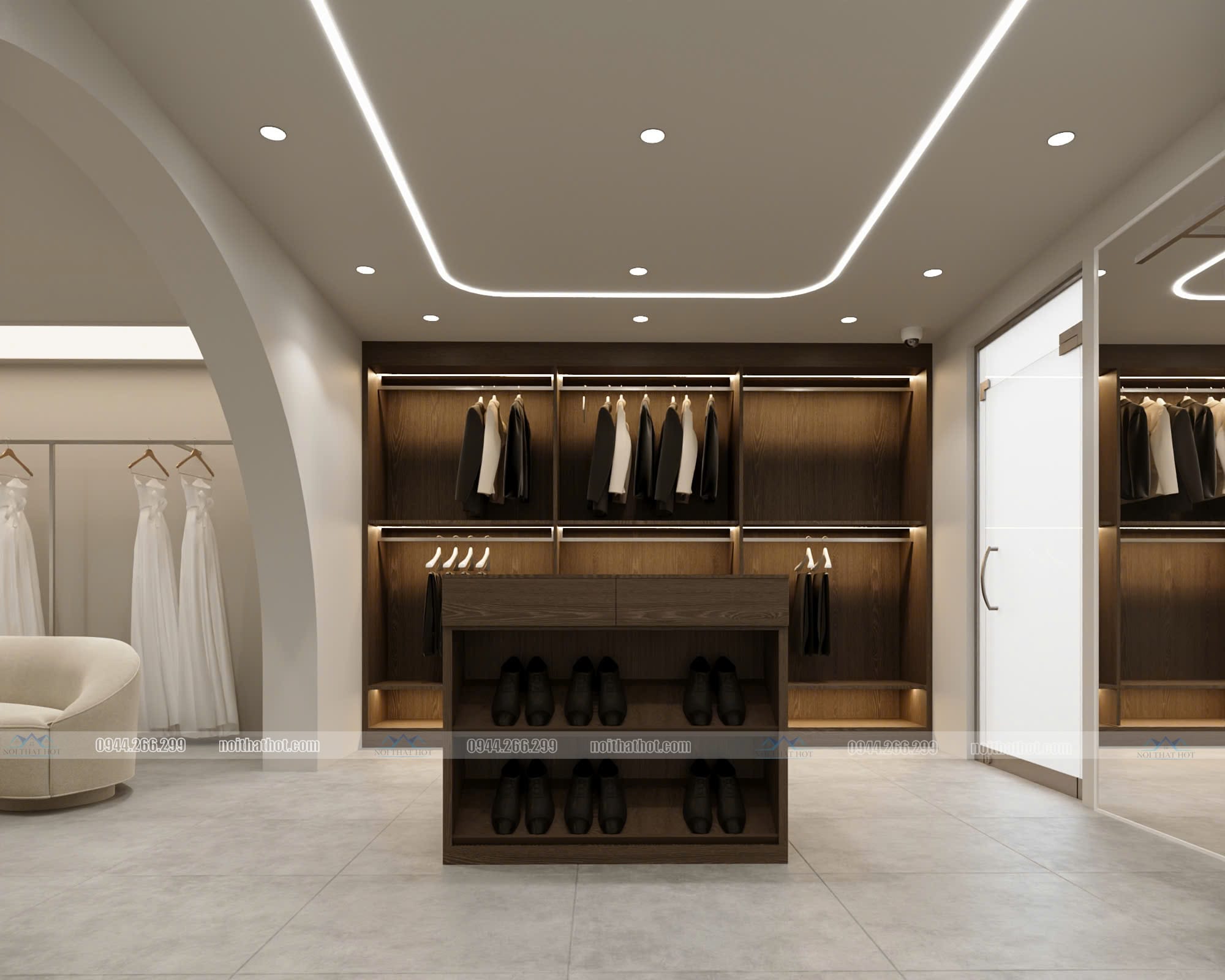 thiết kế nội thất studio áo cưới