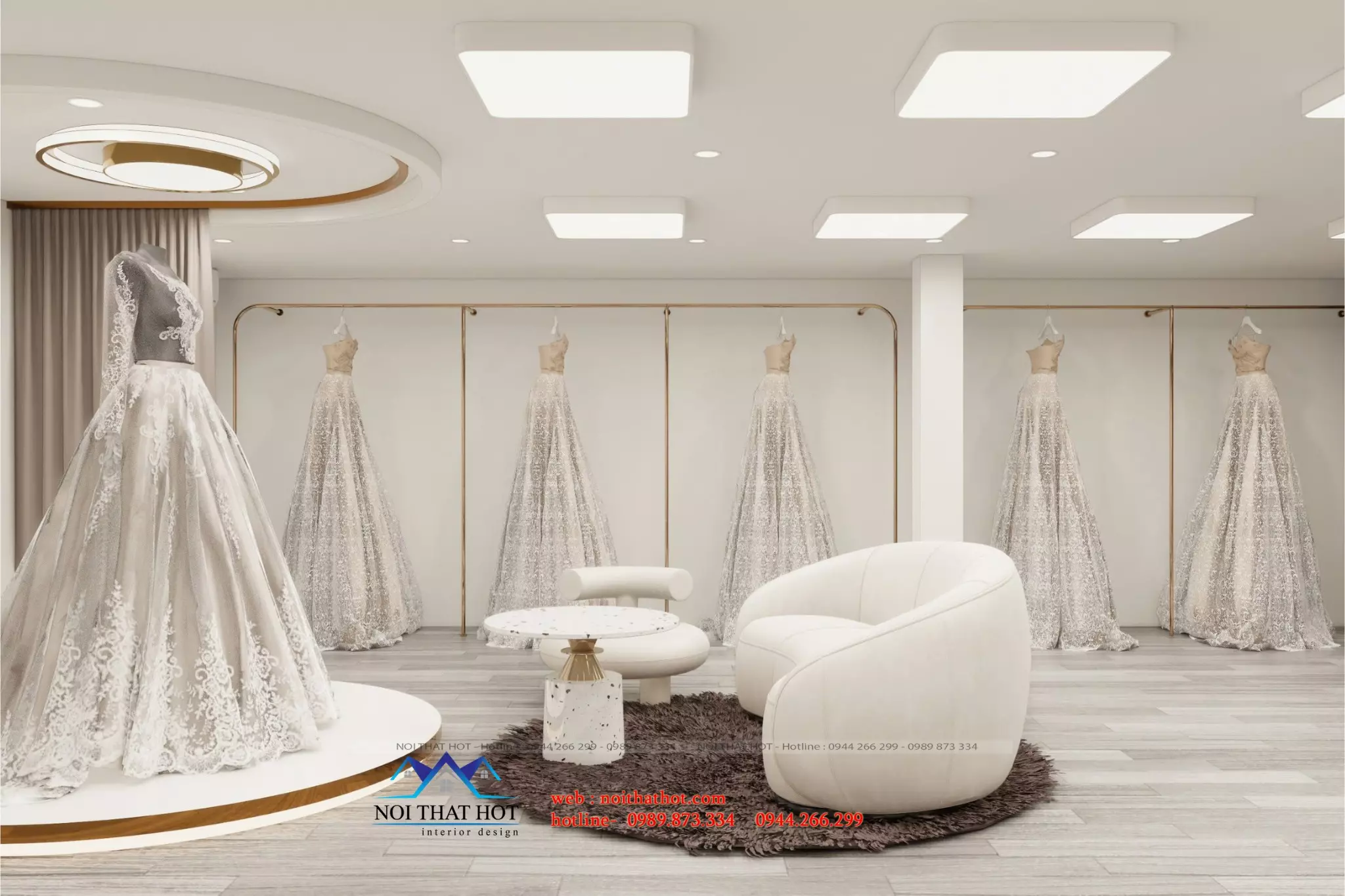 giá treo váy cưới inox mạ vàng