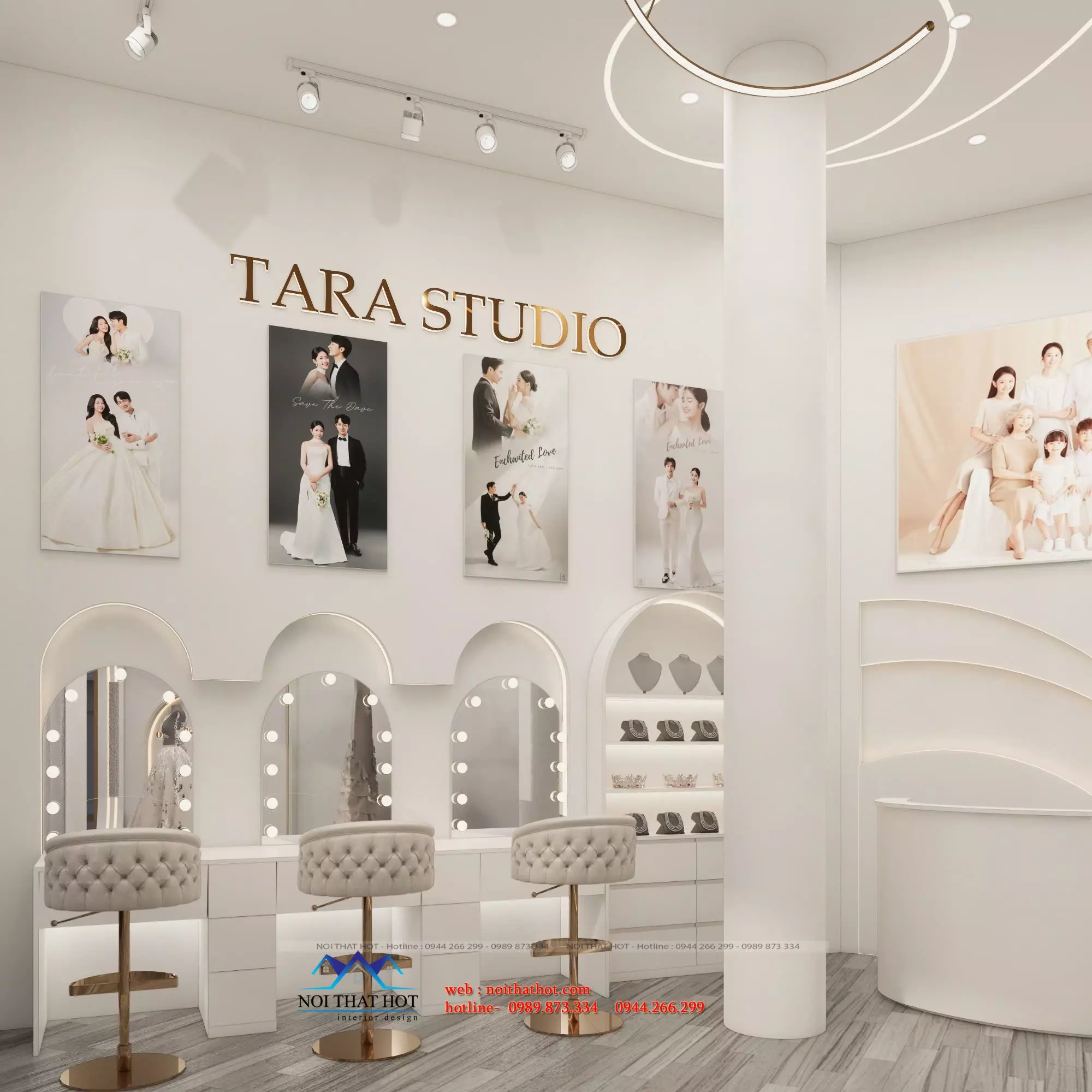 thiết kế studio áo cưới chuyên nghiệp