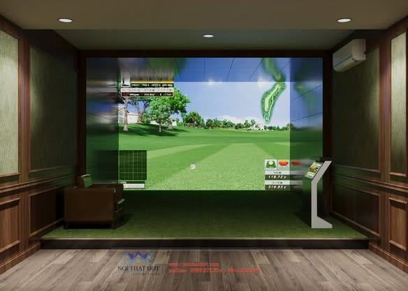 thiết kế phòng golf 3D đẳng cấp