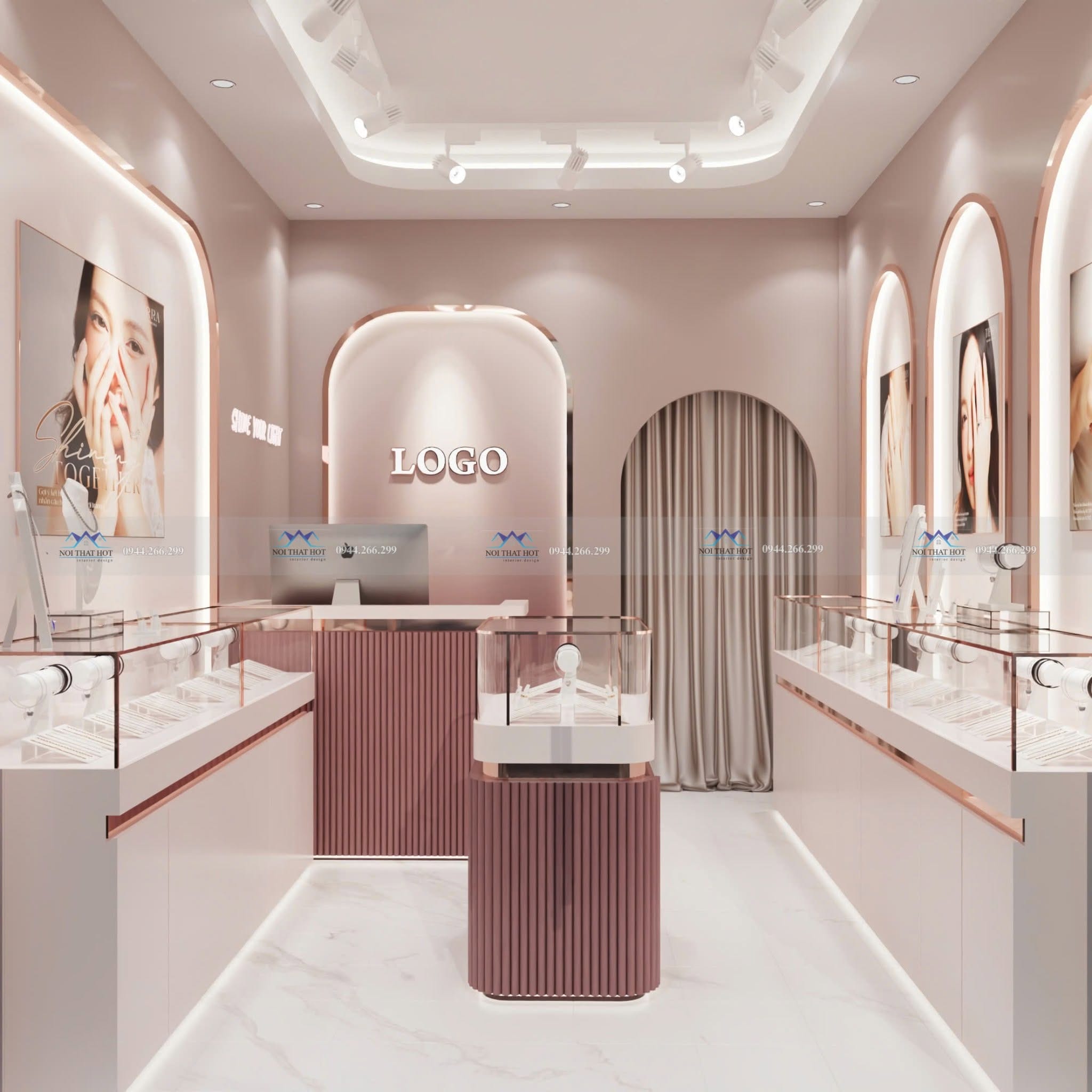thiết kế shop đồ trang sức hot trend